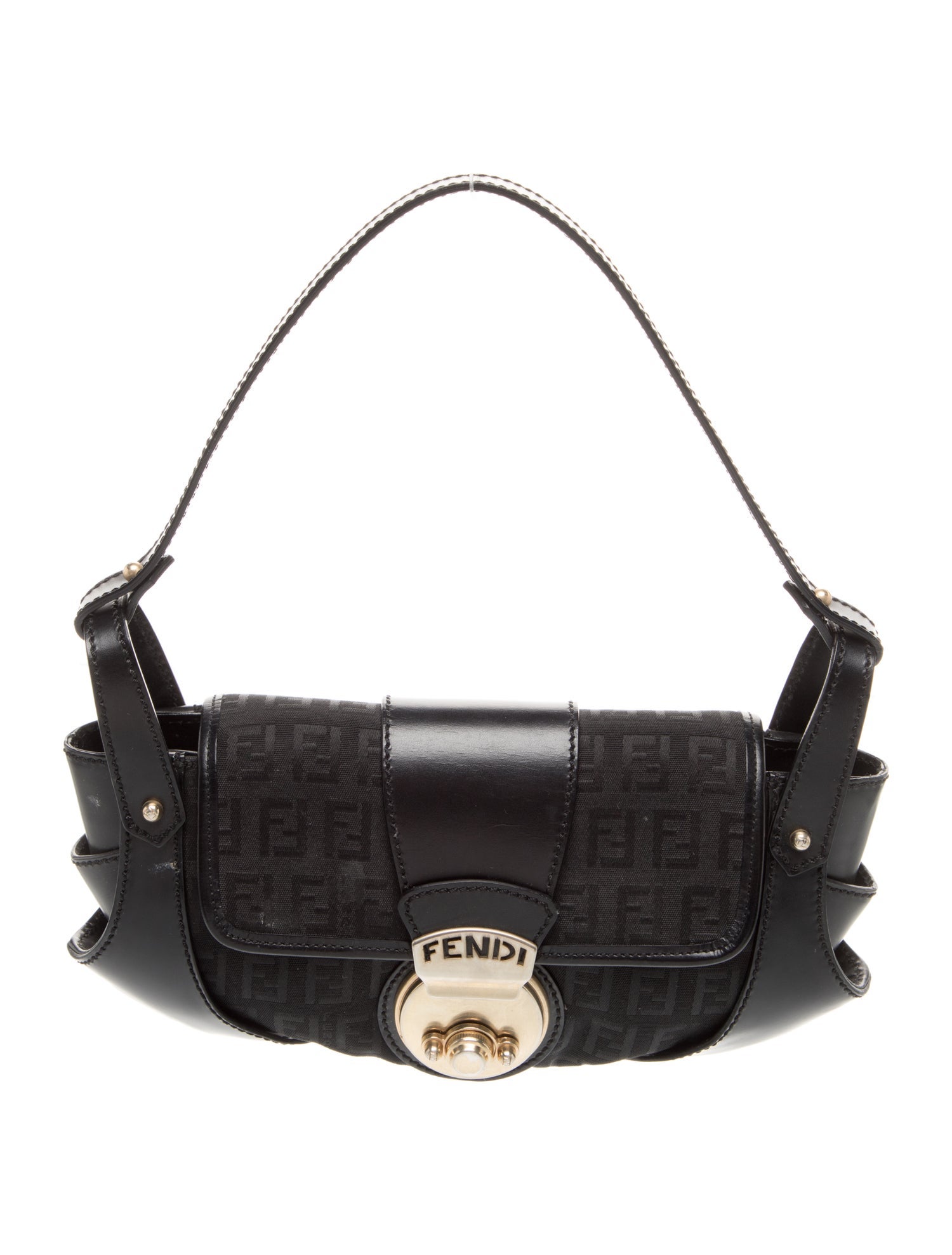 Fendi Zucchino FF Top Handle Bag