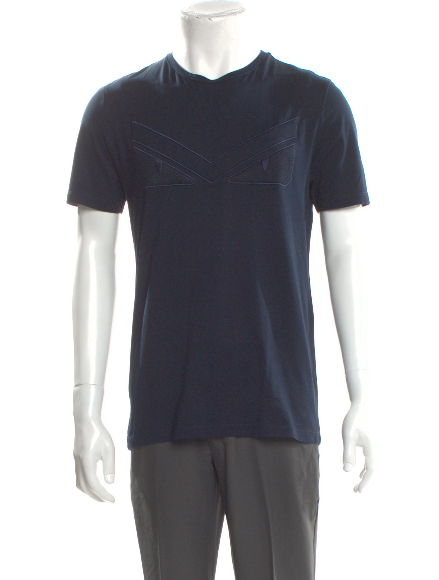 Fendi Monsters Motif Crew Neck T-Shirt