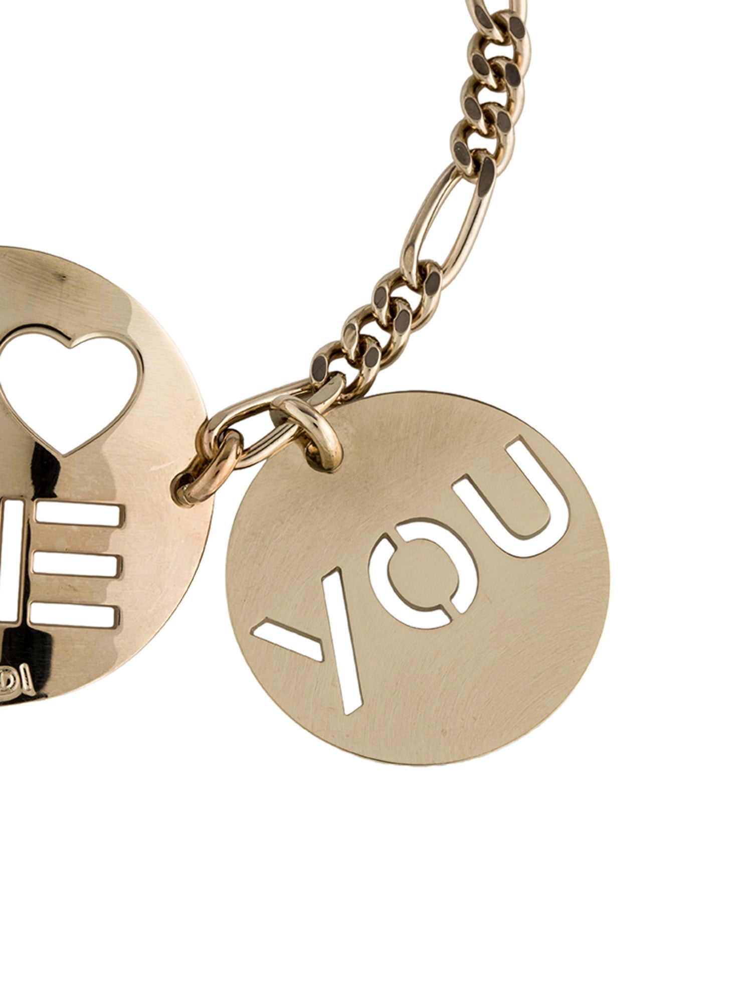 Fendi Logo "Love" Charm Bracelet