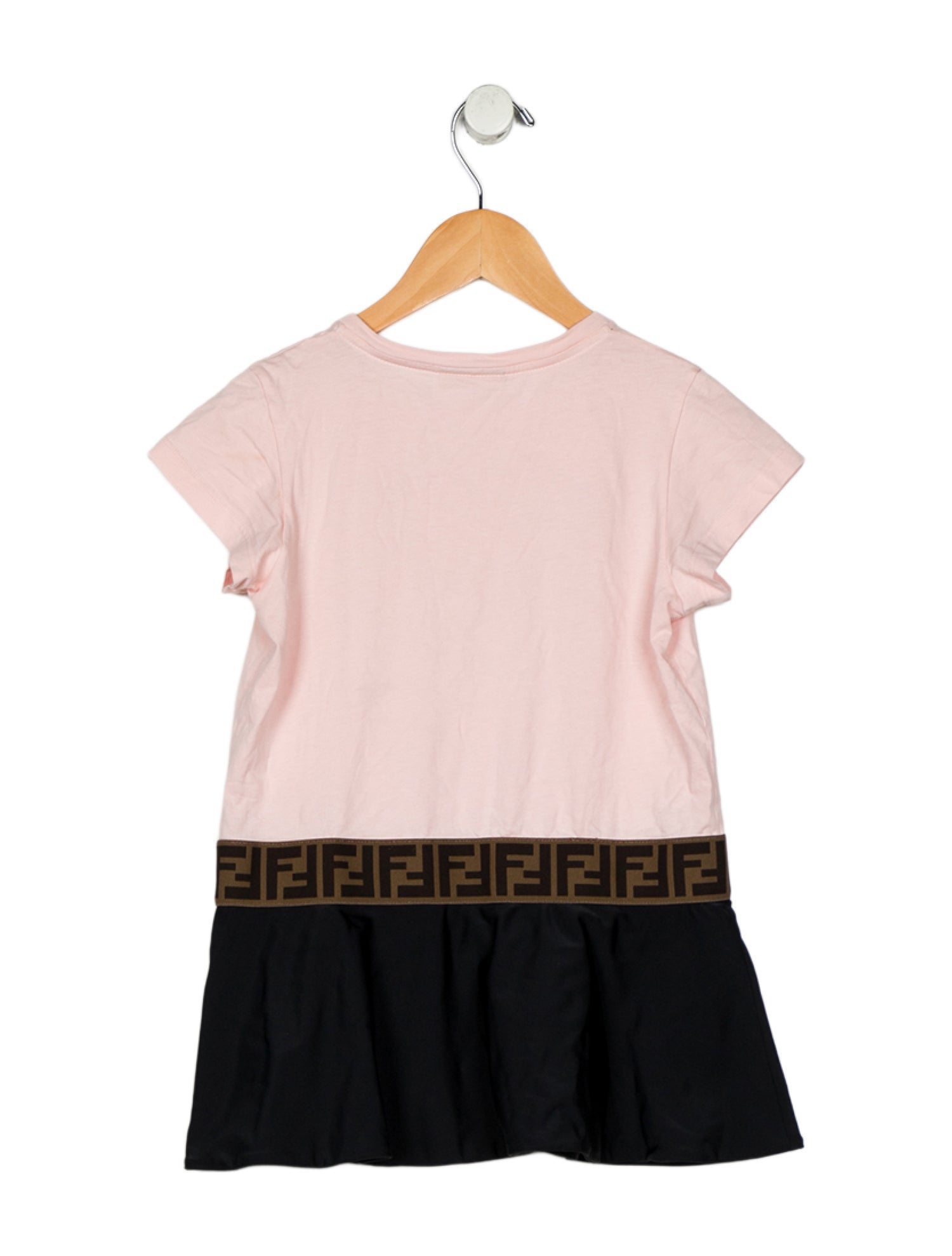 Fendi Toddler Girls' Embroidered Short Sleeve Dress