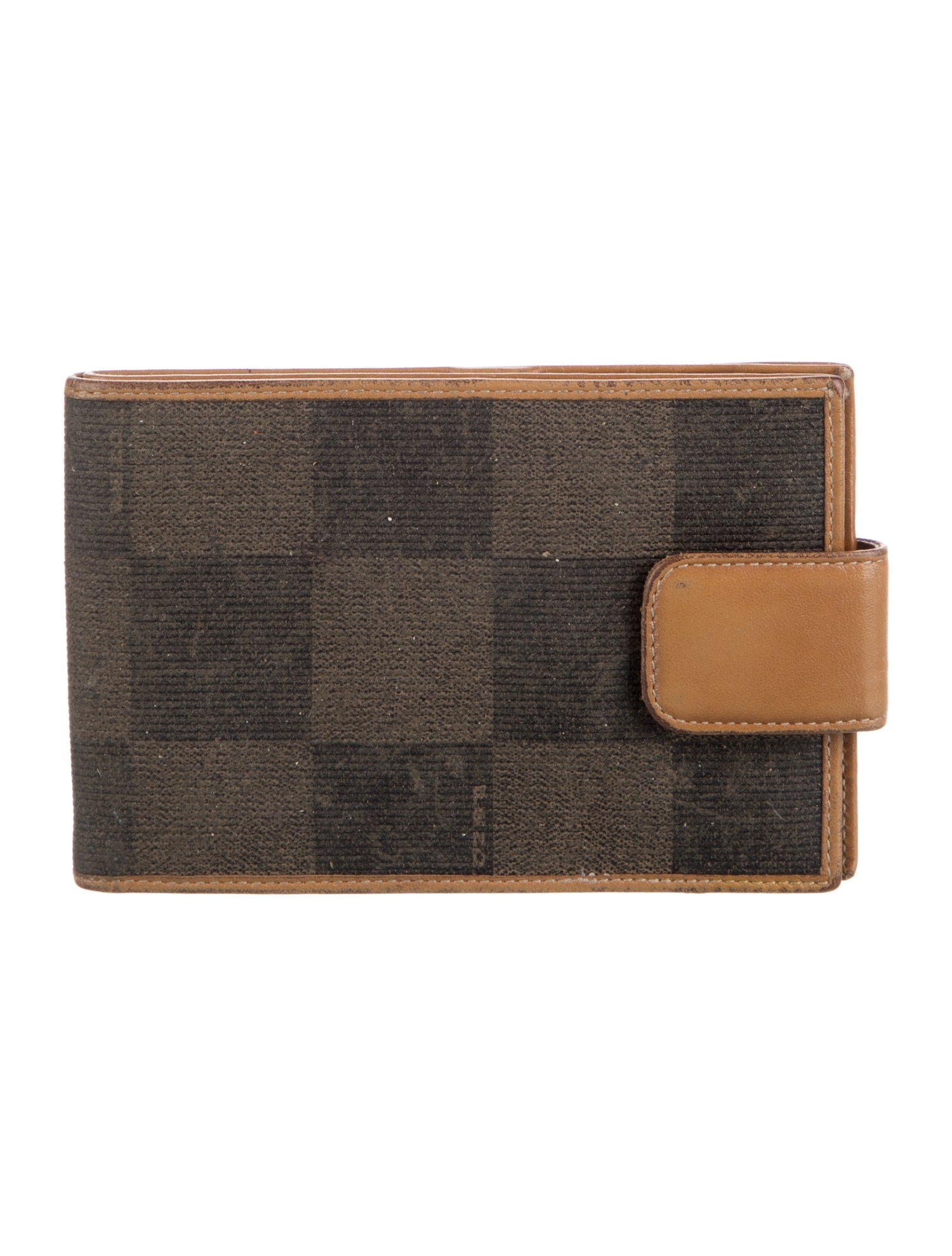 Fendi Vintage Pequin Check Photo Card Holder