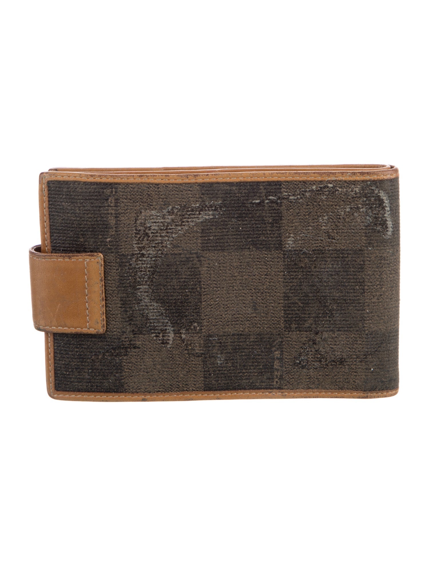 Fendi Vintage Pequin Check Photo Card Holder