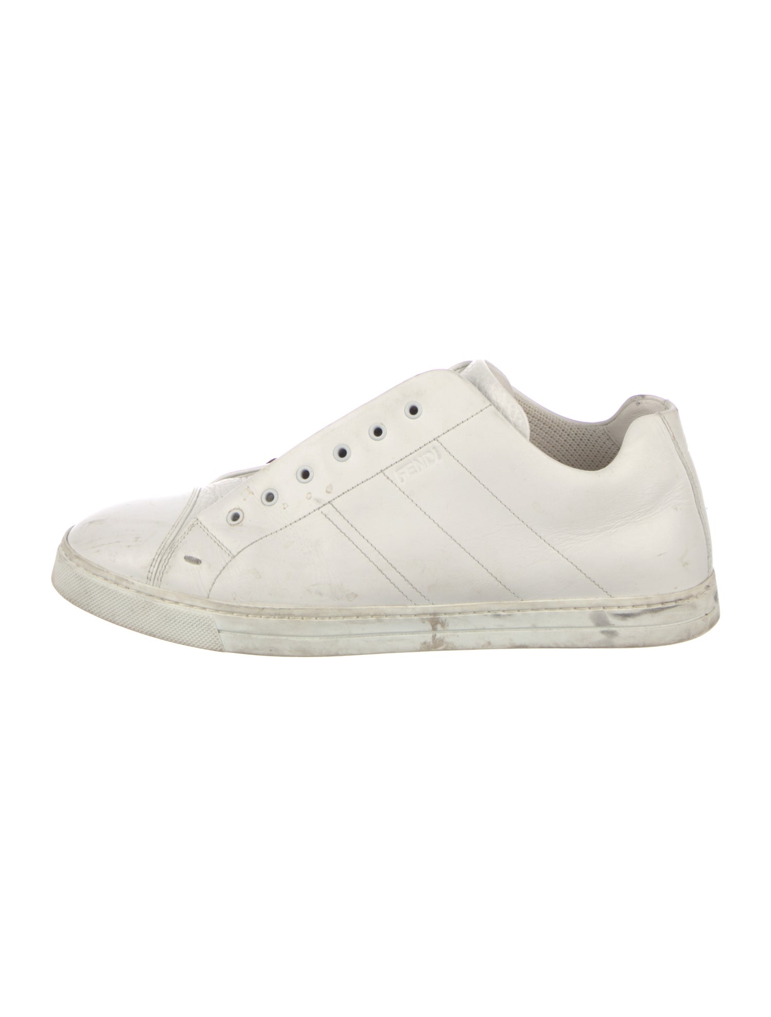 Fendi Zucca FF Logo Leather Sneakers