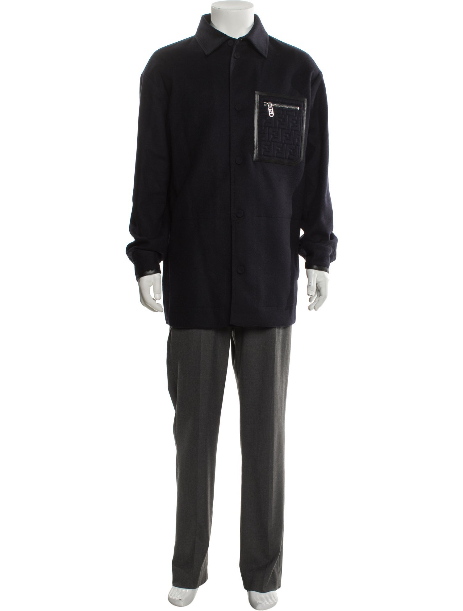 Fendi Monsters Motif Cashmere Parka