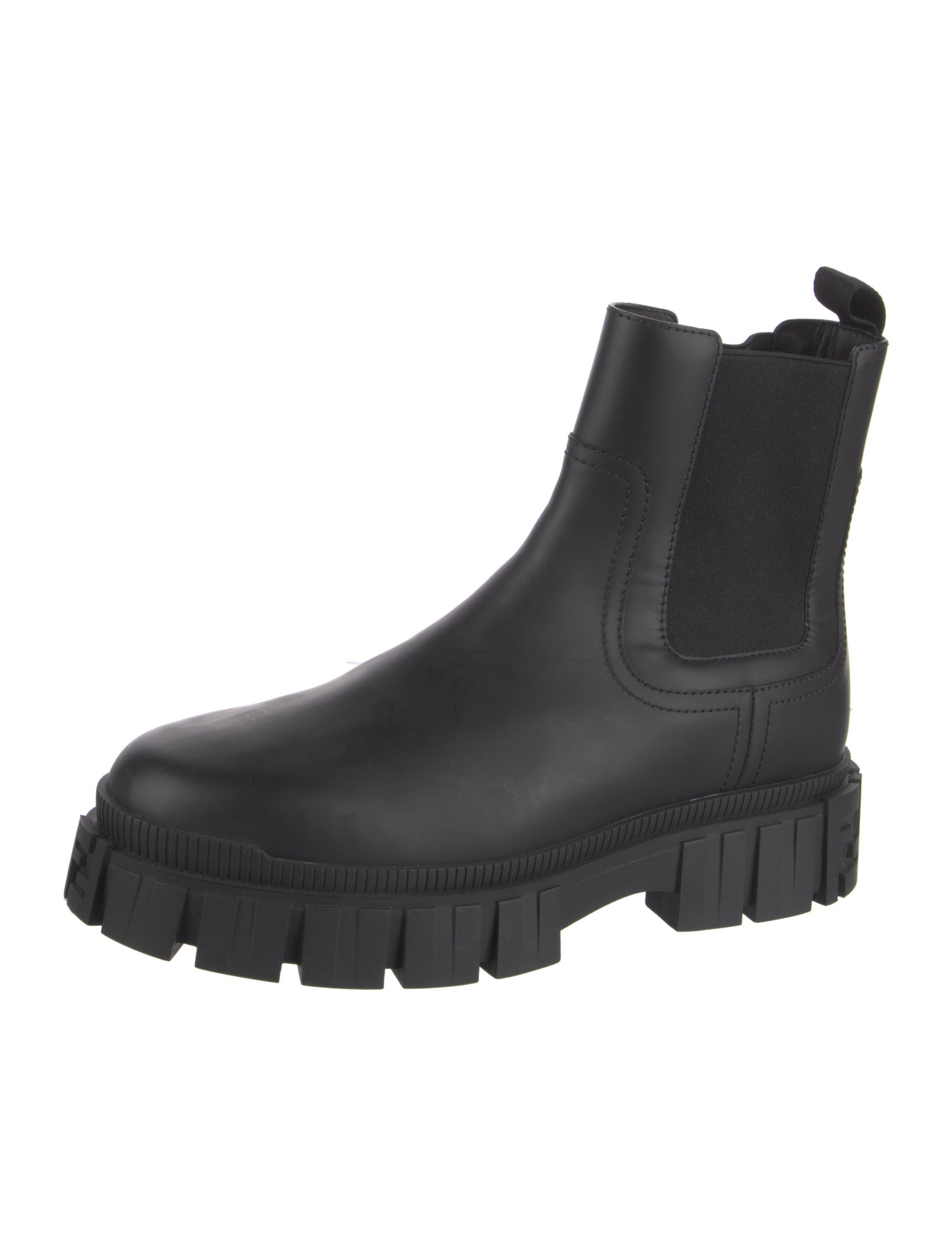 Fendi Zucca FF Logo Leather Chelsea Boots
