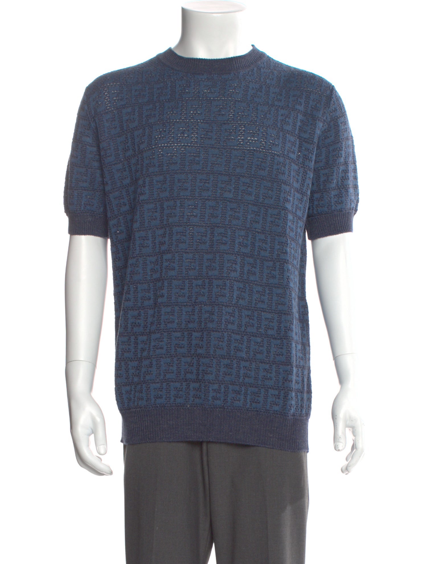 Fendi Zucca FF Logo Linen Pullover