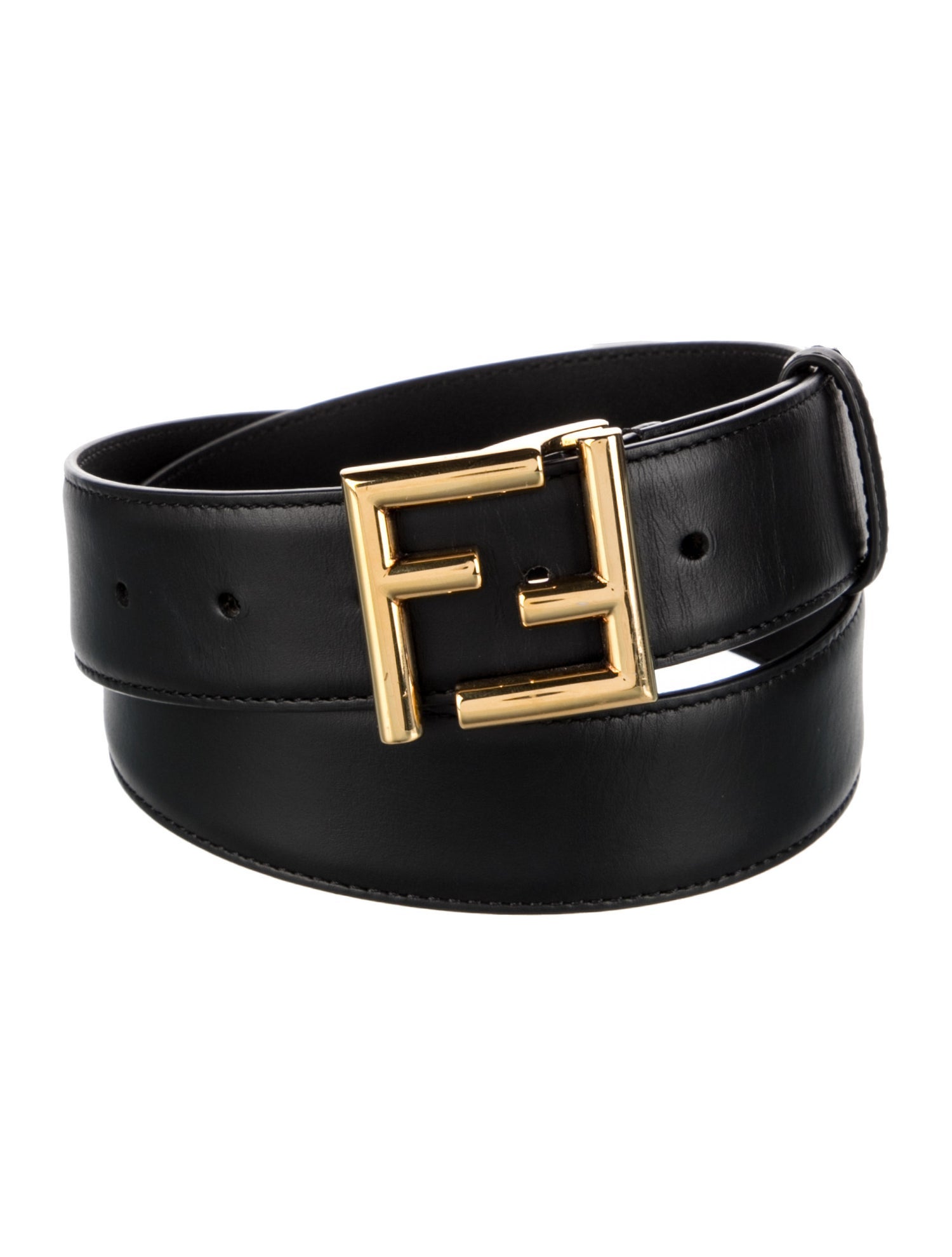 Fendi Zucca FF Logo Leather Belt Kit