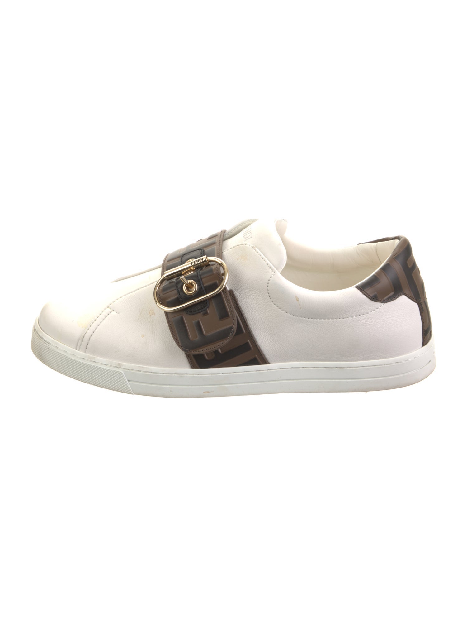 Fendi Zucca FF Logo Leather Sneakers