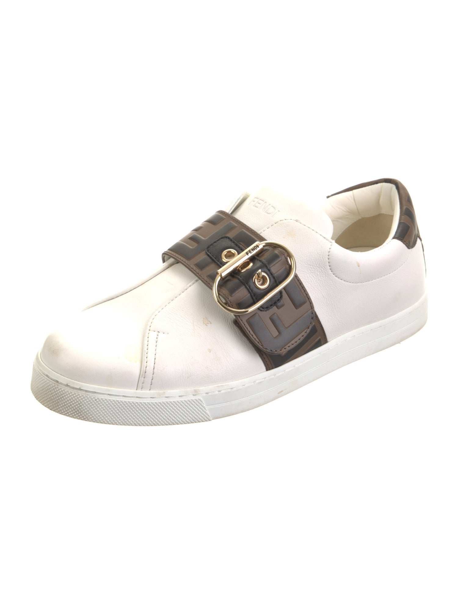 Fendi Zucca FF Logo Leather Sneakers
