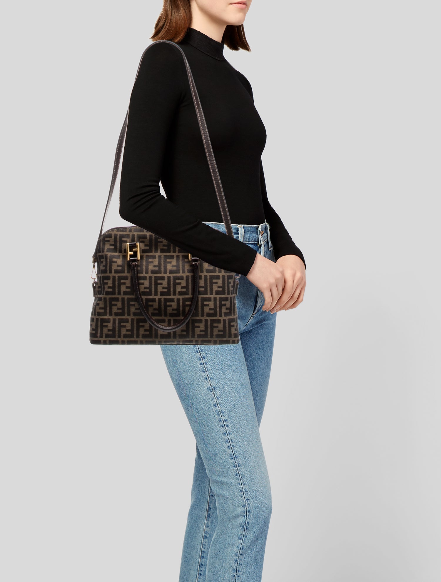 Fendi Zucca FF Top Handle Bag Vintage - Brown Handle Bags
