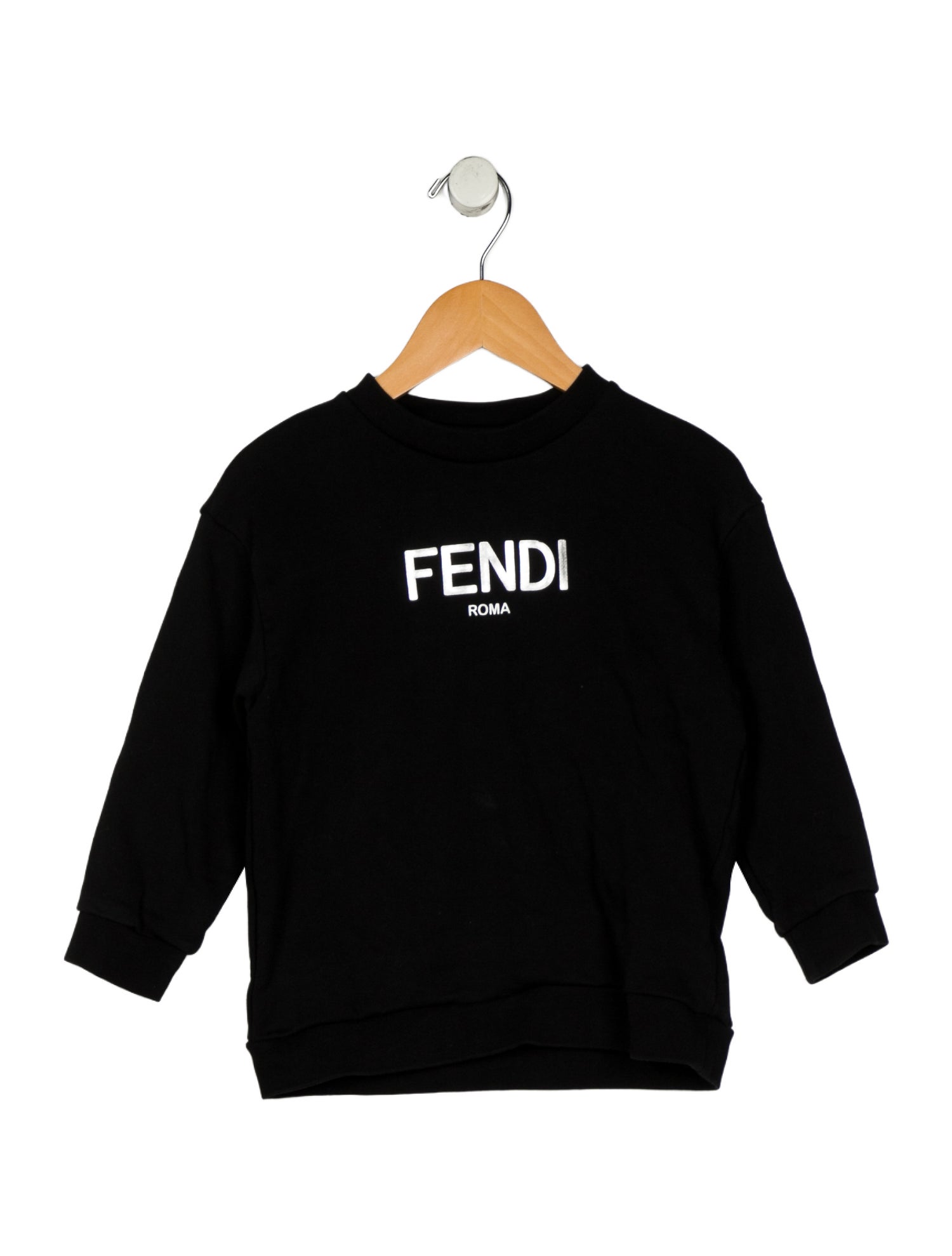 Fendi Kids Unisex Logo Embroidered Pullover Sweater