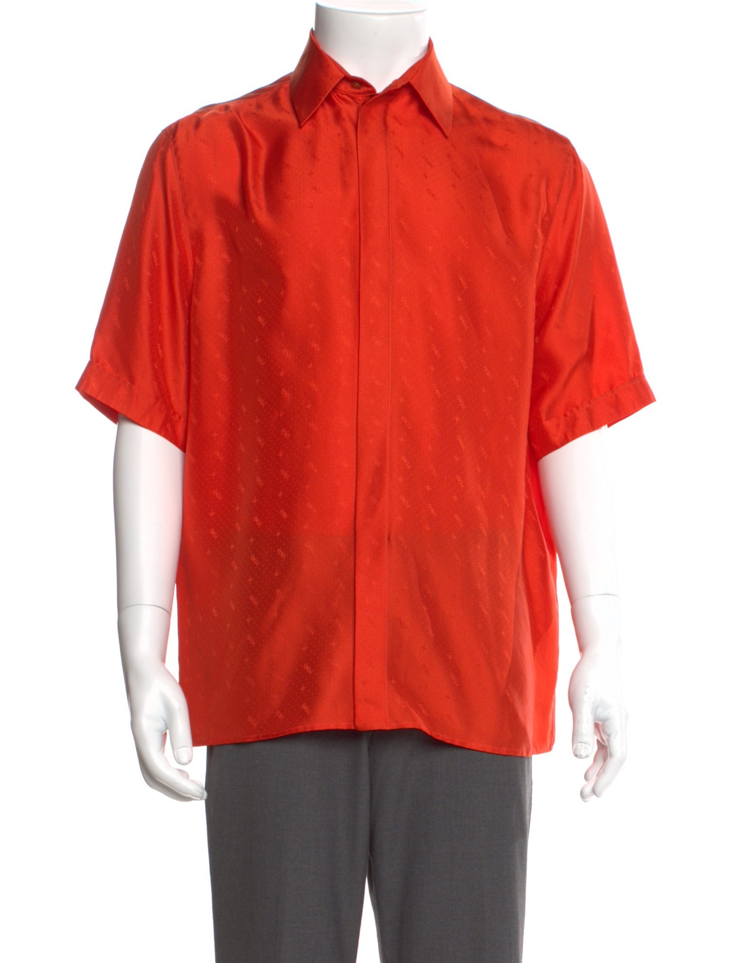Fendi Silk Short Sleeve Shirt