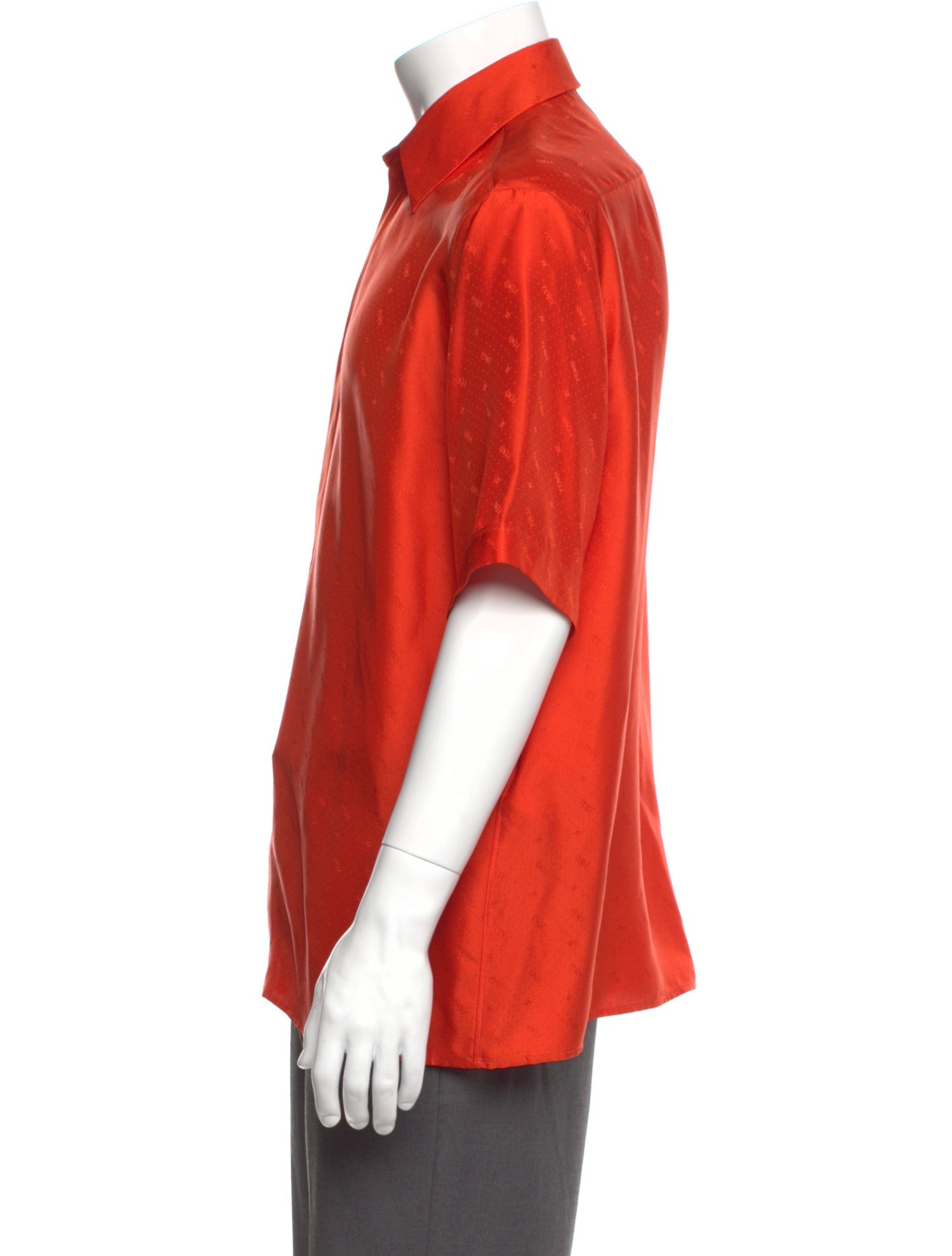 Fendi Silk Short Sleeve Shirt