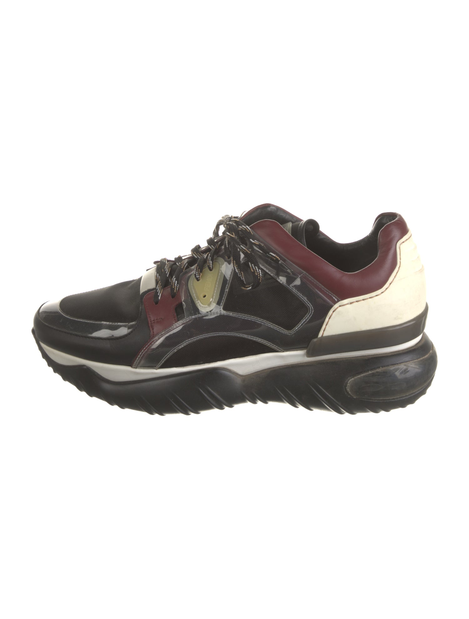 Fendi Zucca FF Logo Leather Sneakers