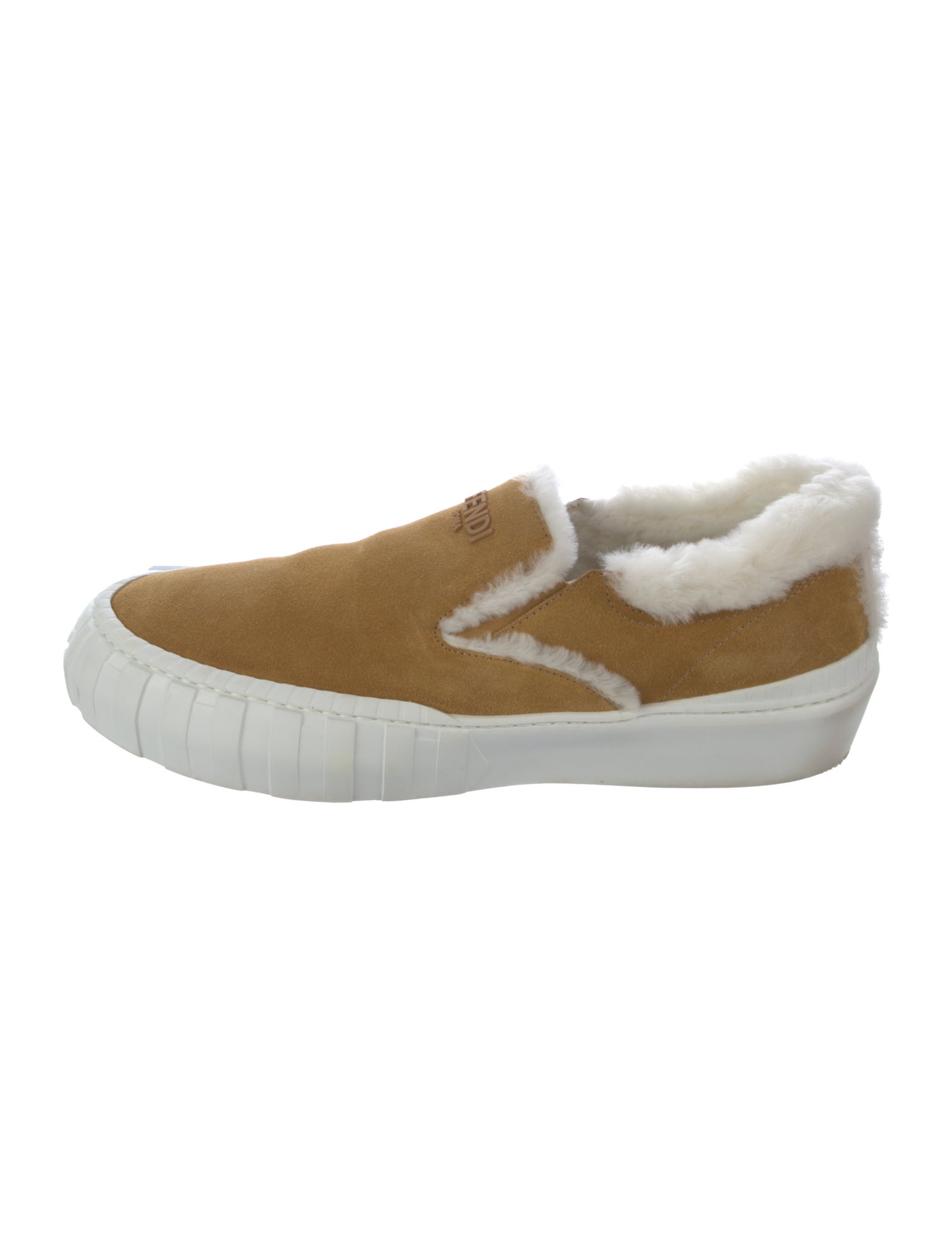 Fendi Suede Fur Trim Sneakers