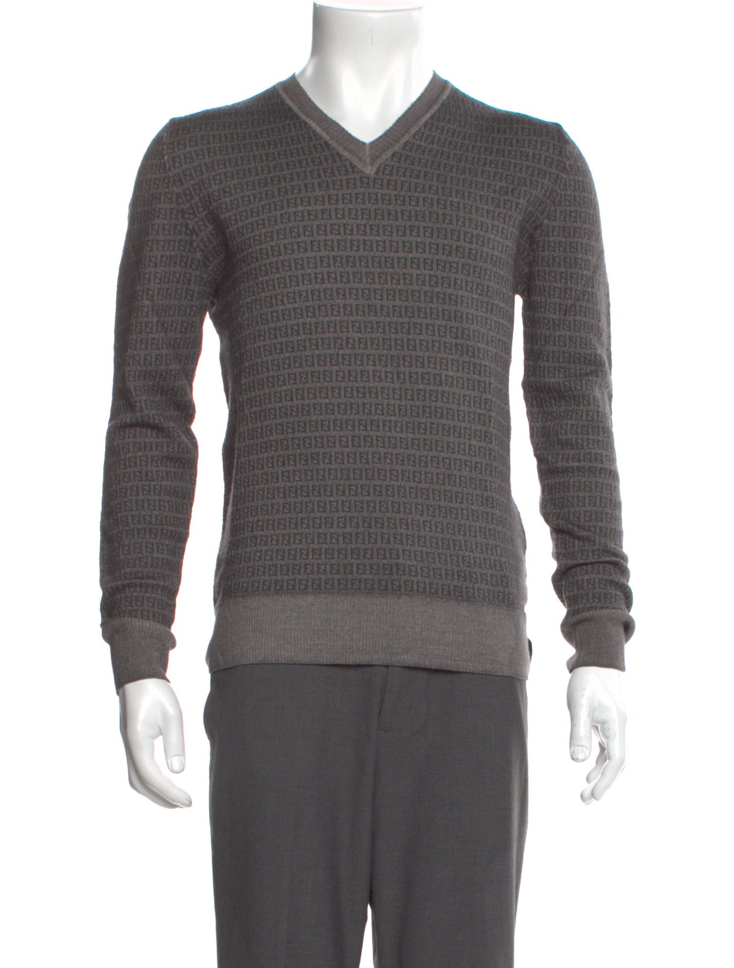 Fendi Zucchino FF Logo Wool Pullover
