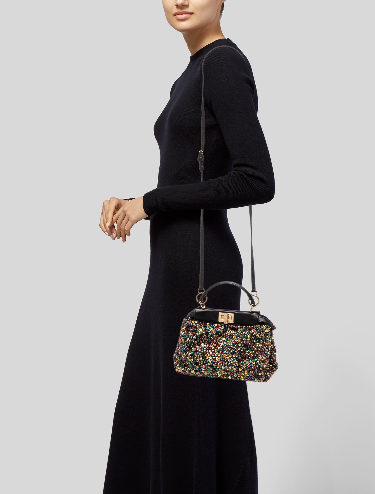 Fendi Leather Peekaboo Micro