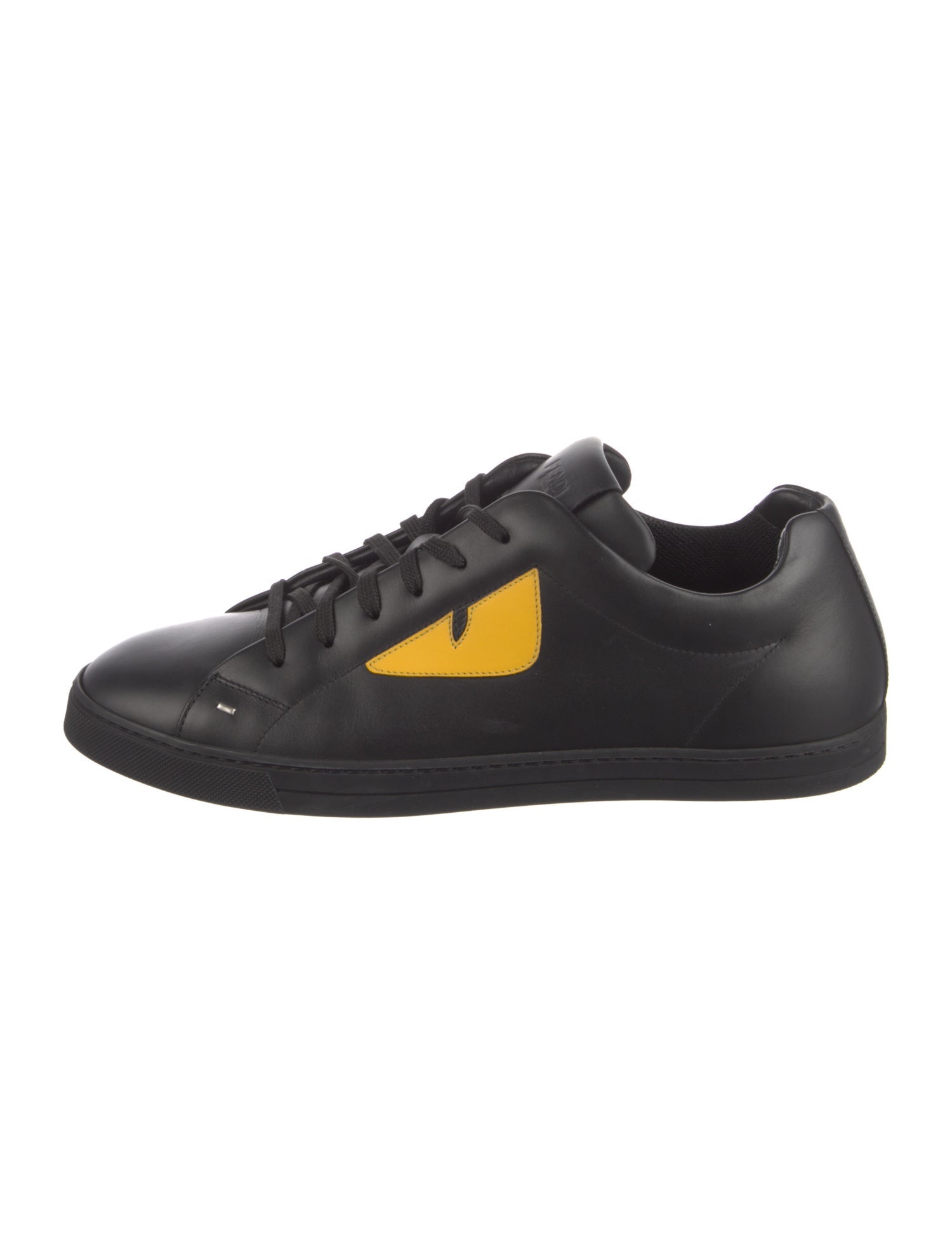 Fendi Monsters Motif Leather Sneakers