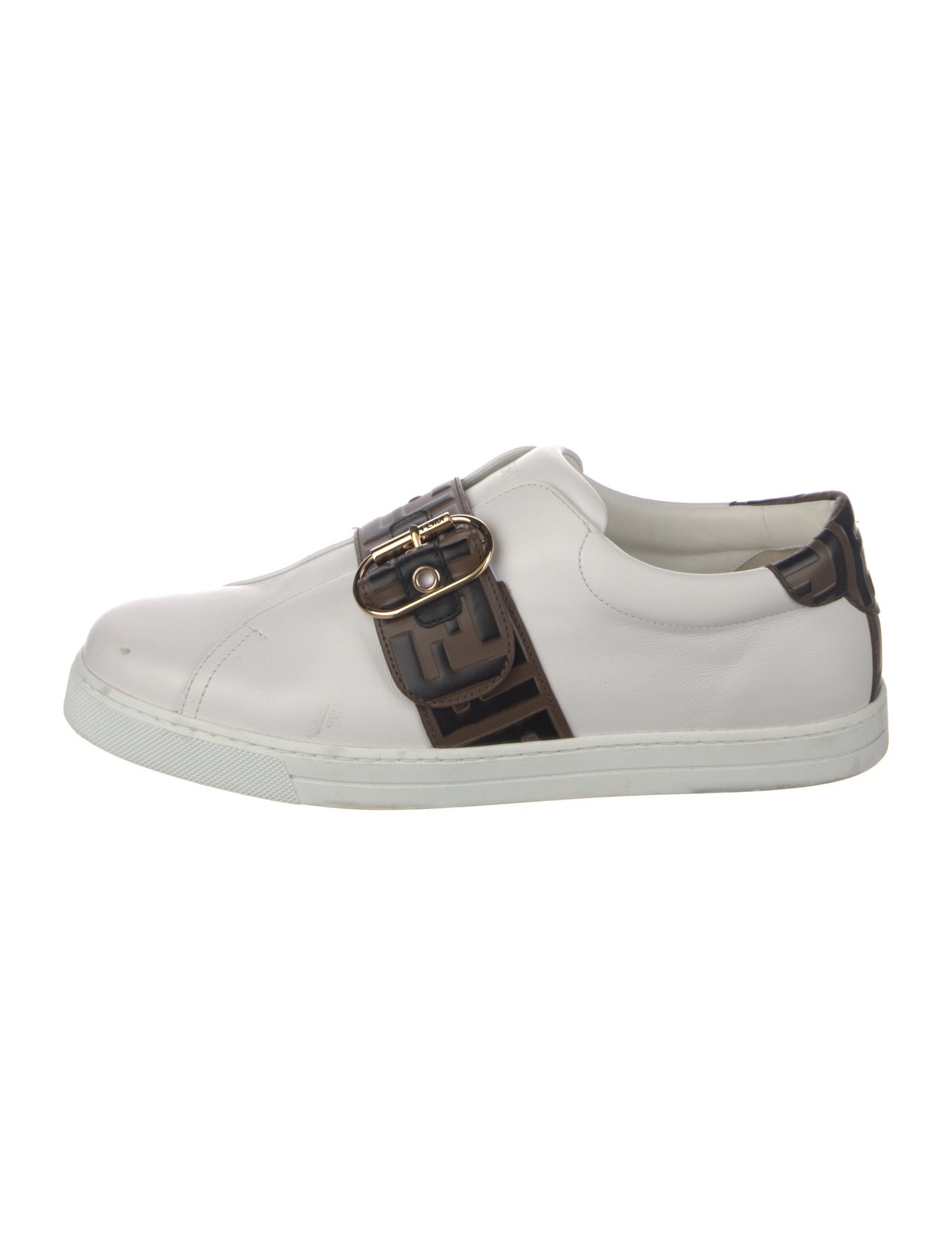 Fendi Zucca FF Logo Leather Sneakers