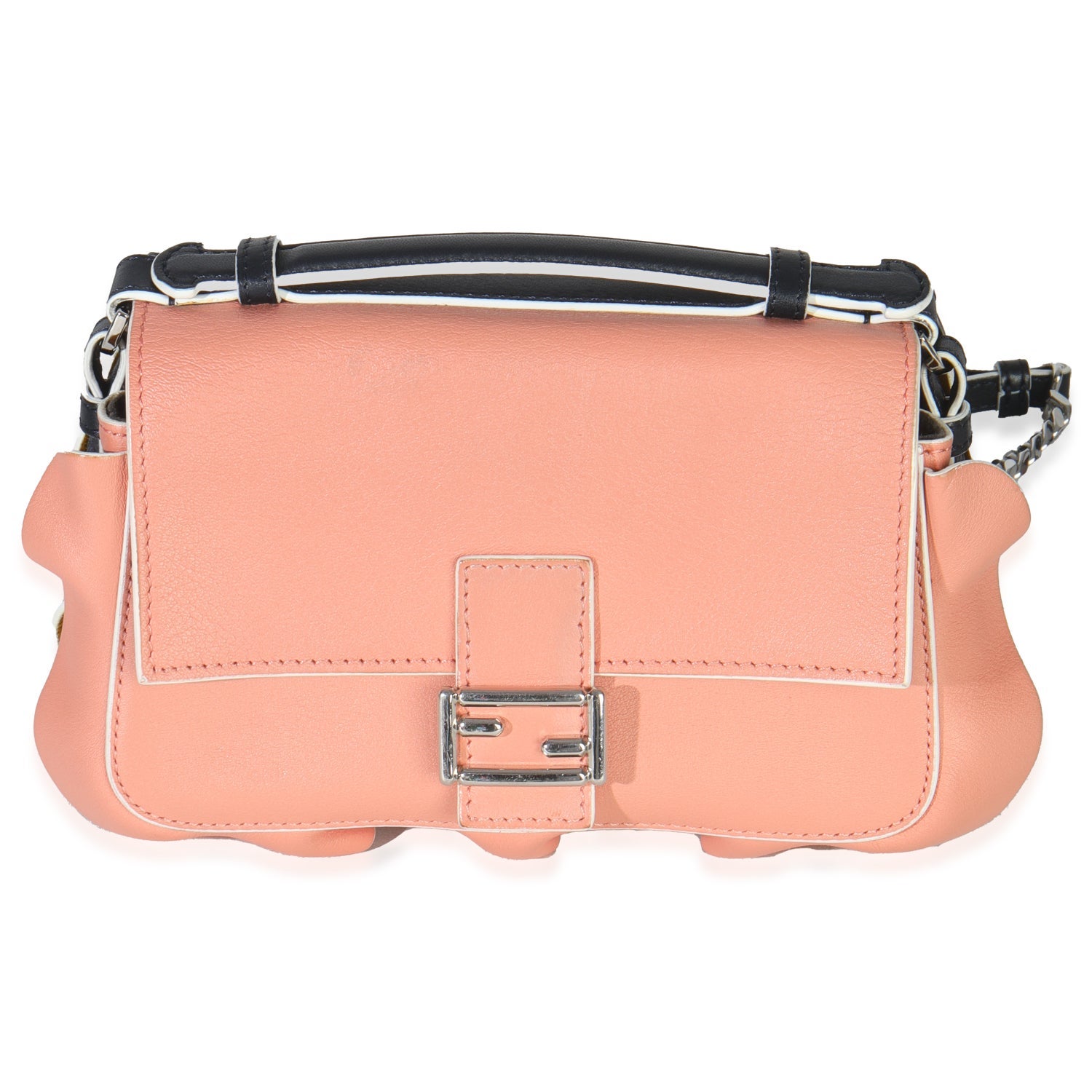 Fendi Leather Wave Double Baguette Micro