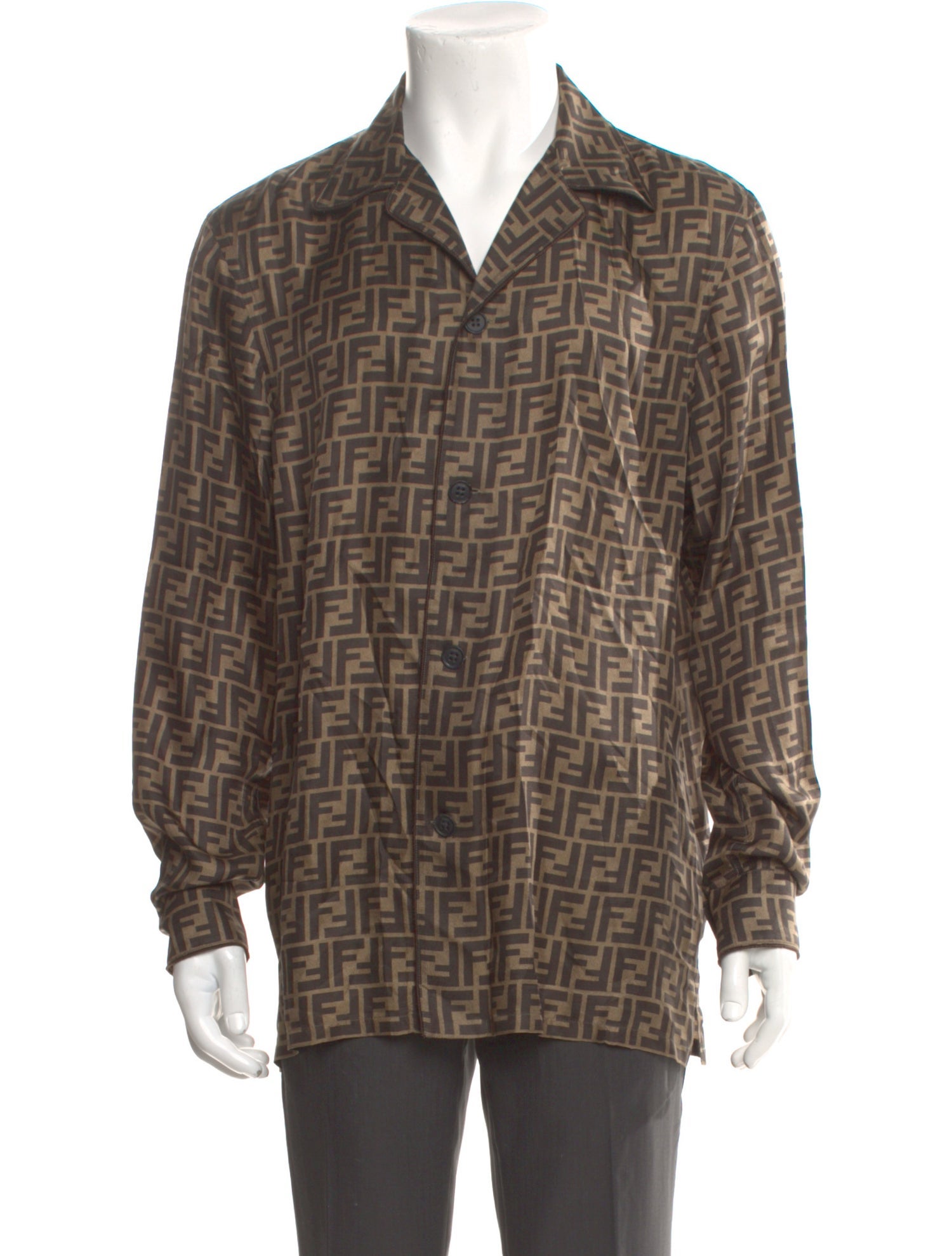 Fendi Zucca FF Logo Silk Shirt