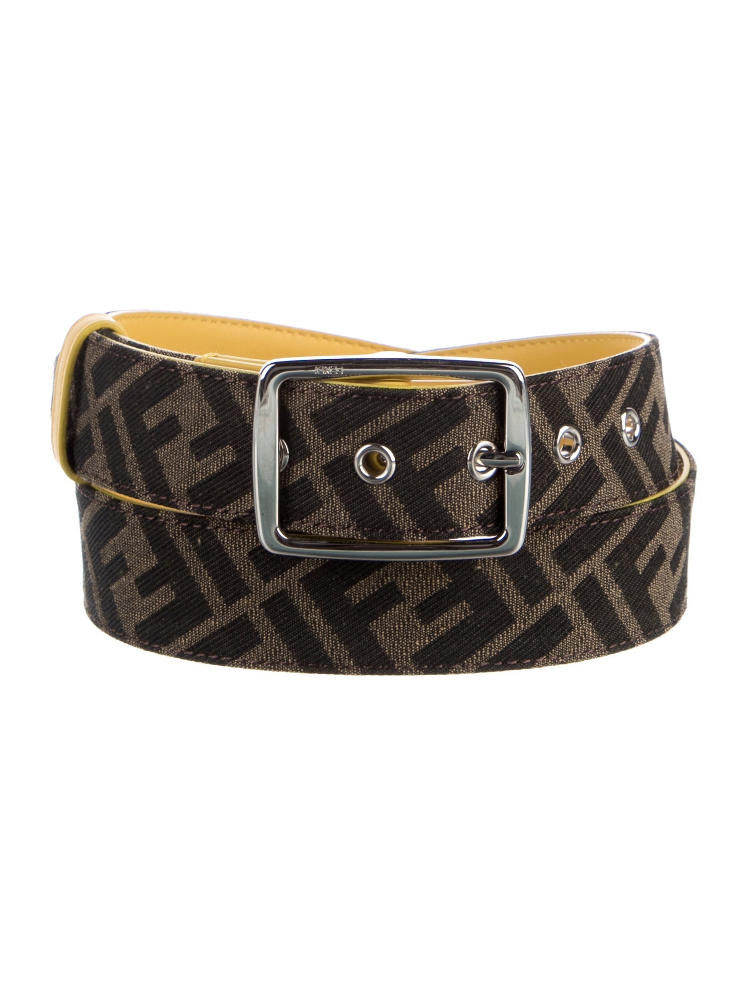 Fendi Zucca FF Logo Canvas Waist Belt