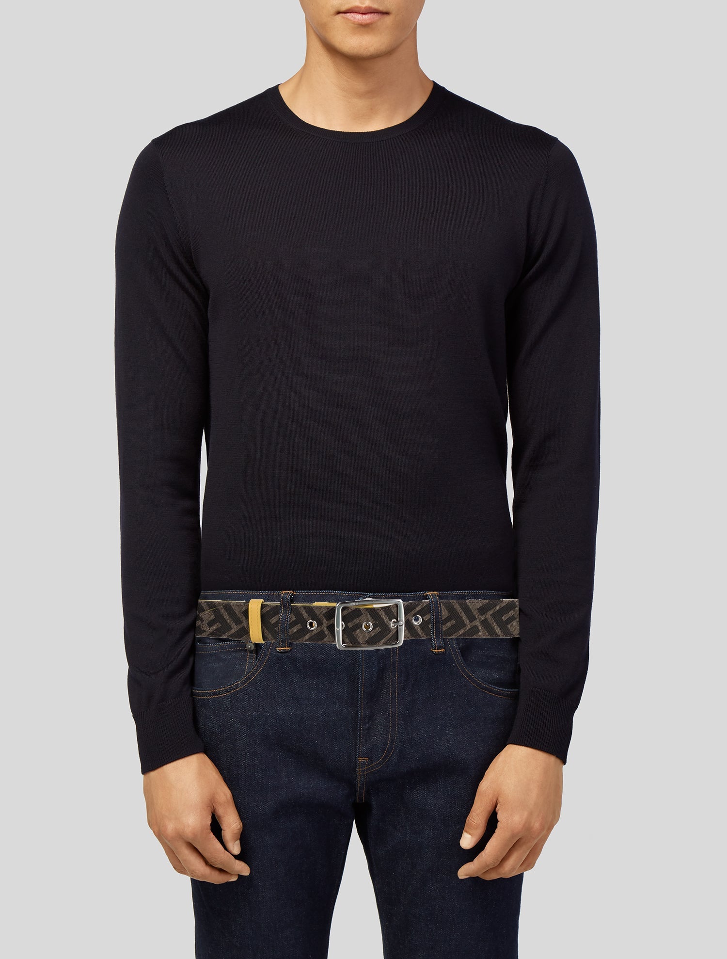 Fendi Zucca FF Logo Canvas Waist Belt