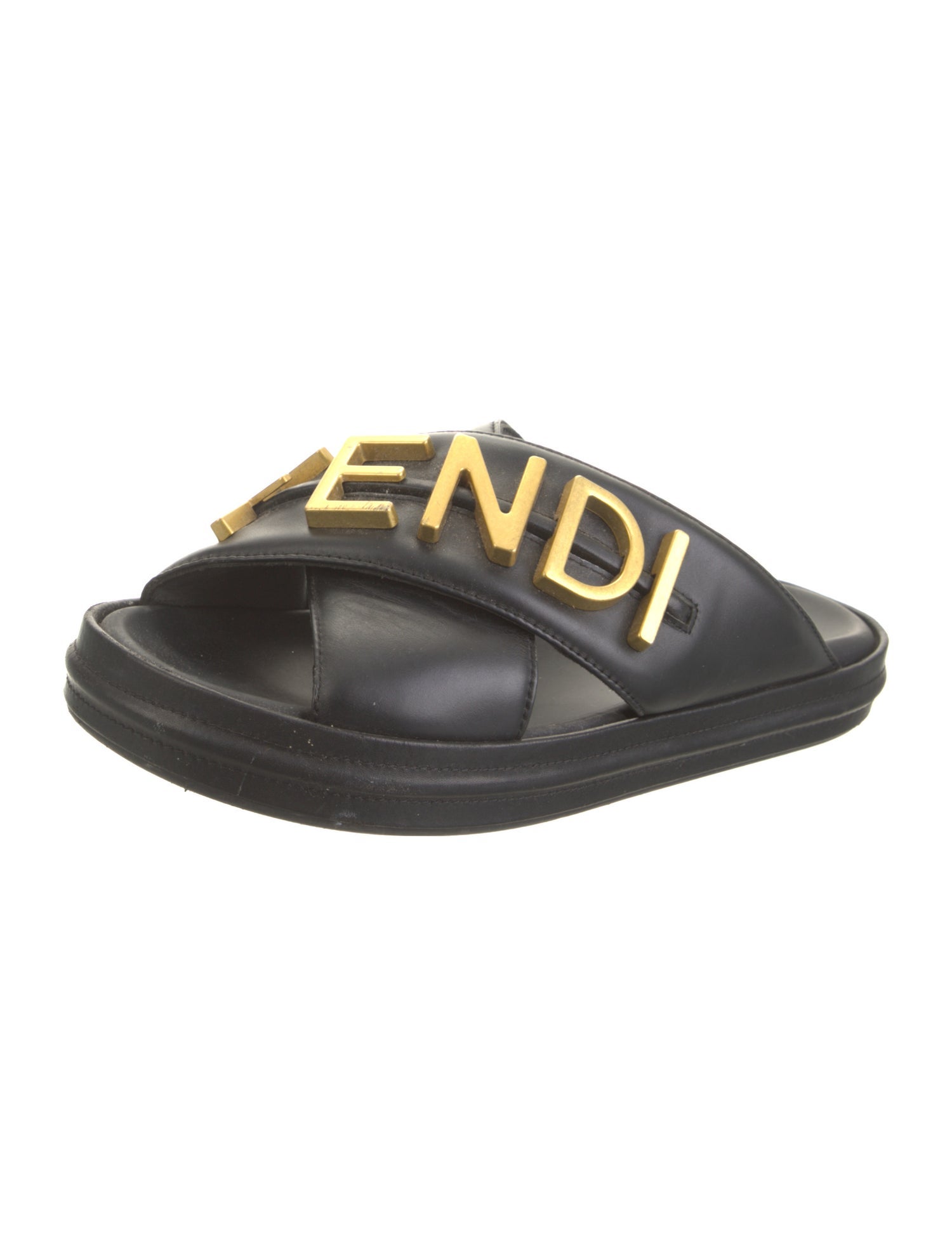 Fendi Leather Slides