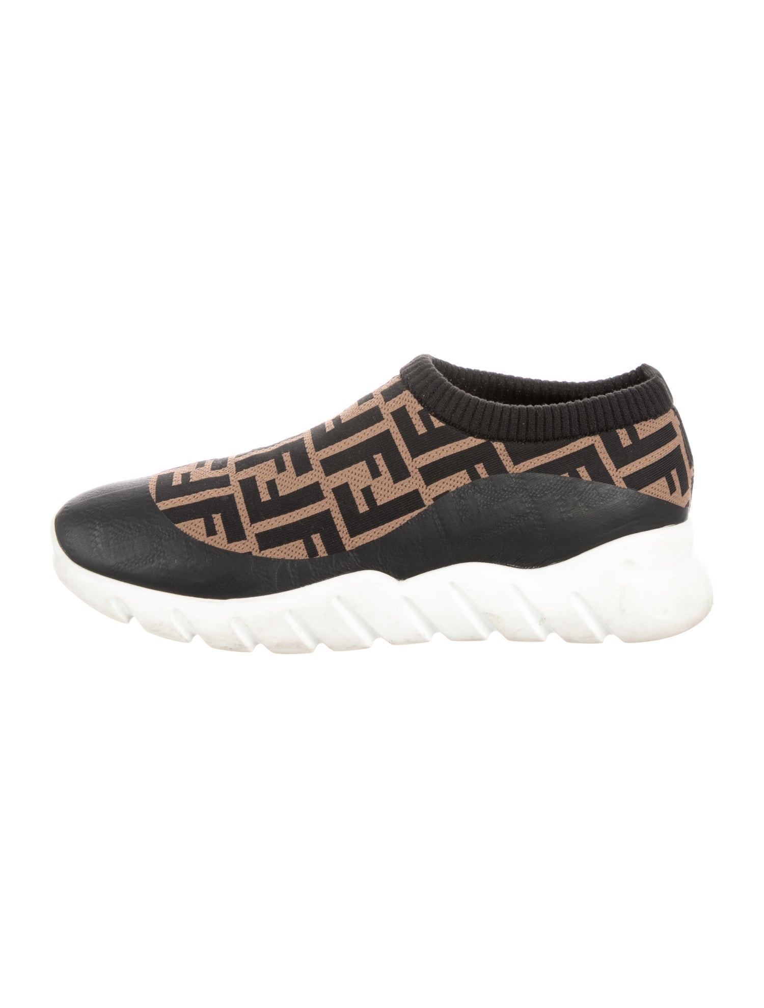 Fendi Zucca FF Logo Printed Sock Sneakers