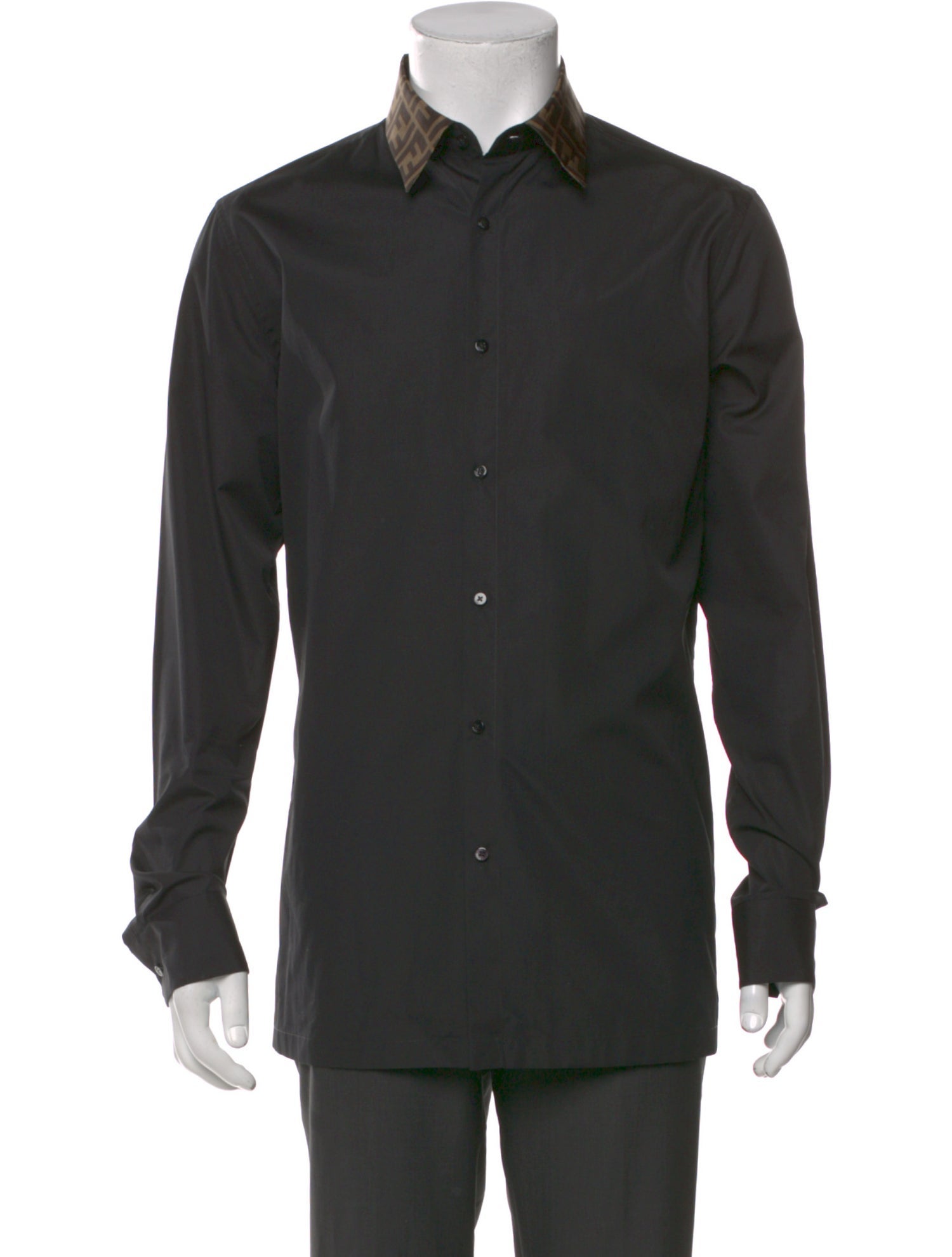 Fendi Zucca FF Logo Long Sleeve Shirt