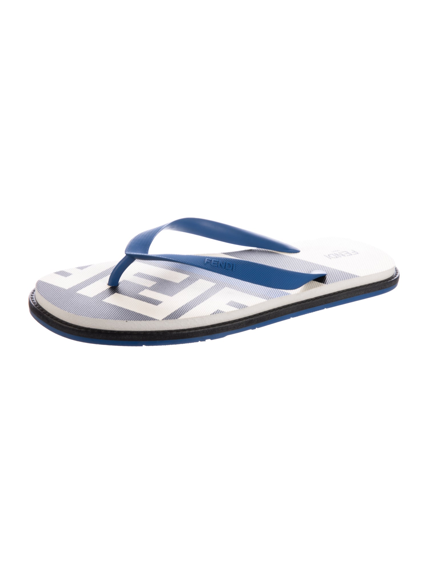 Fendi Rubber Printed Flip Flops