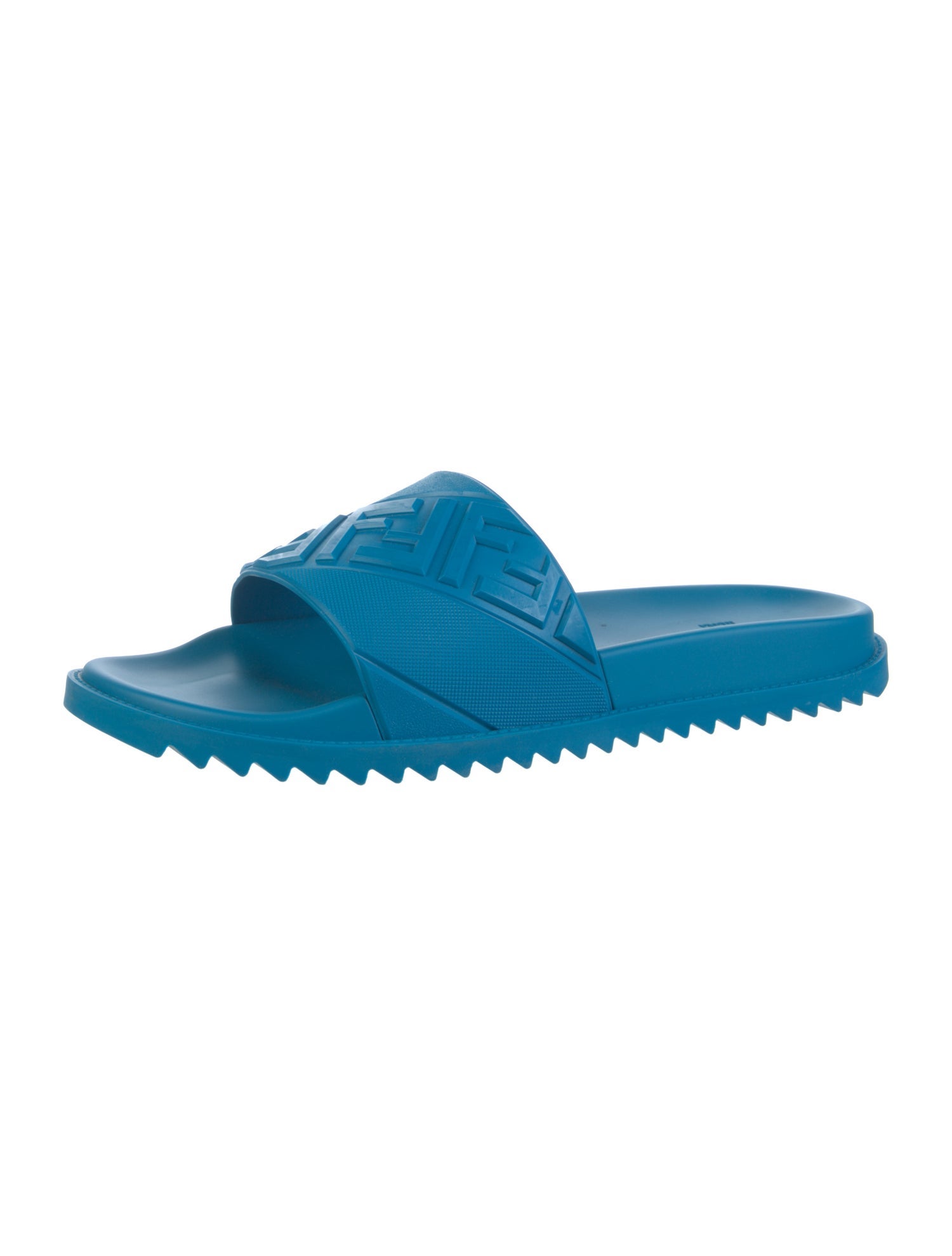 Fendi Zucca FF Logo Rubber Slides
