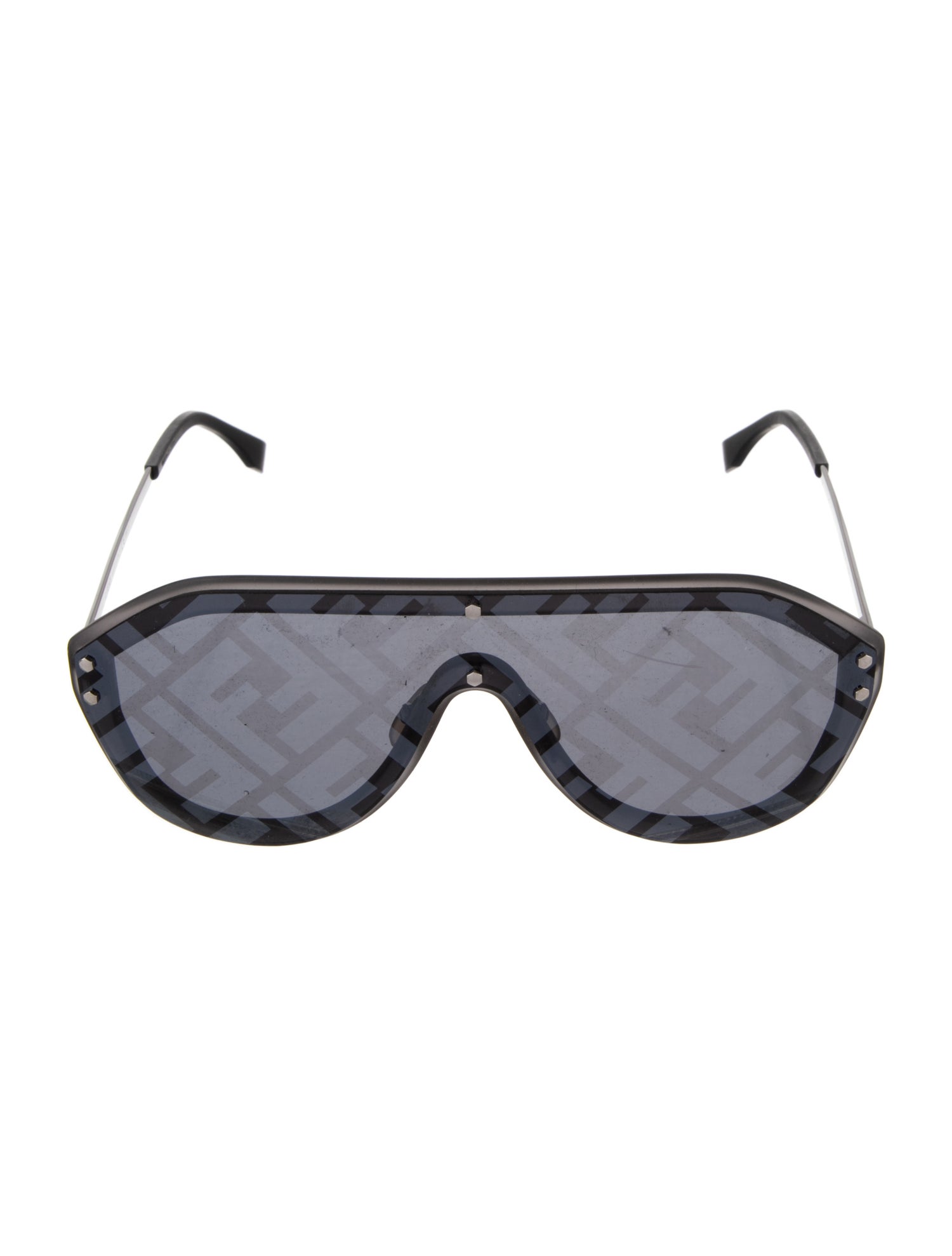 Fendi Zucca FF Logo Shield Sunglasses