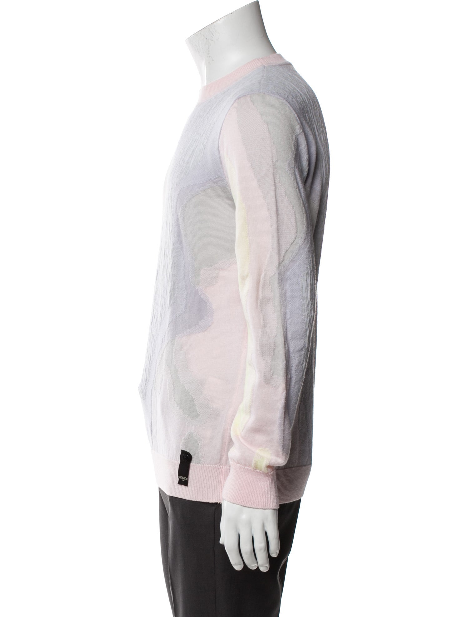 Fendi Zucca FF Logo Colorblock Pattern Pullover
