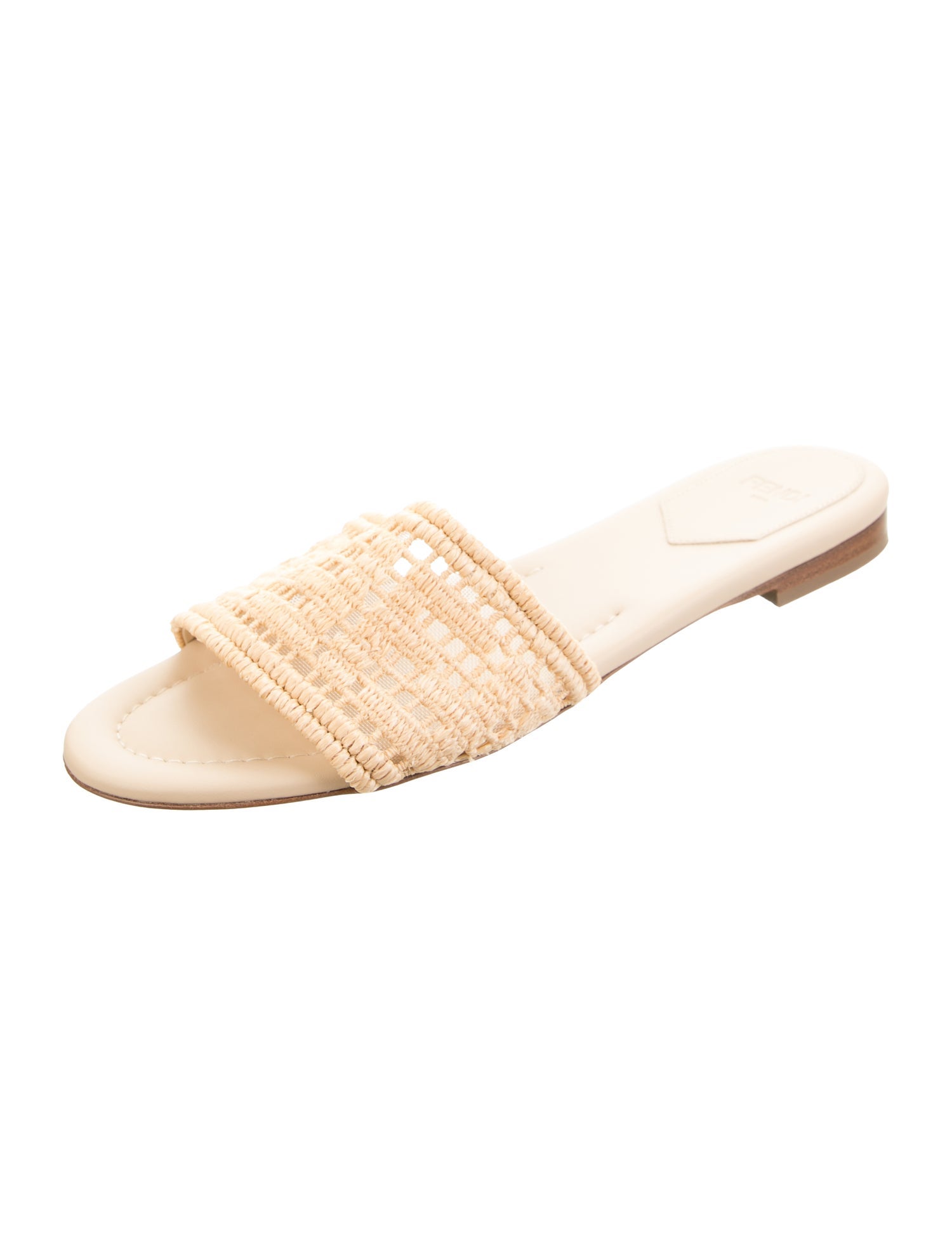 Fendi Raffia Slides
