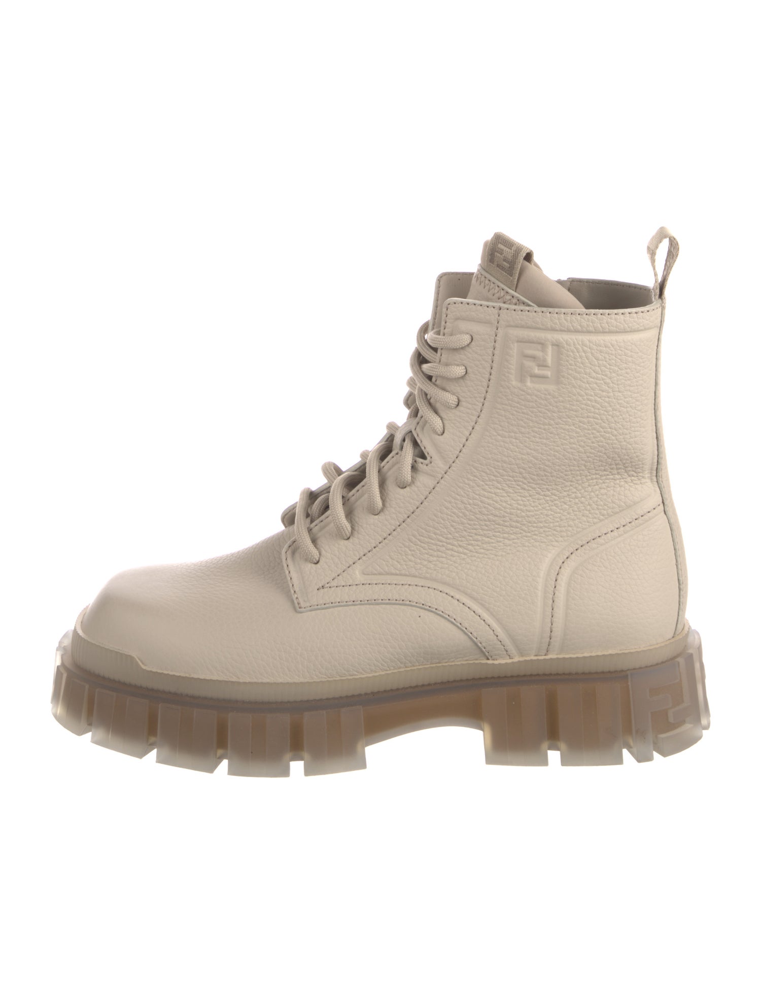 Fendi Leather Combat Boots