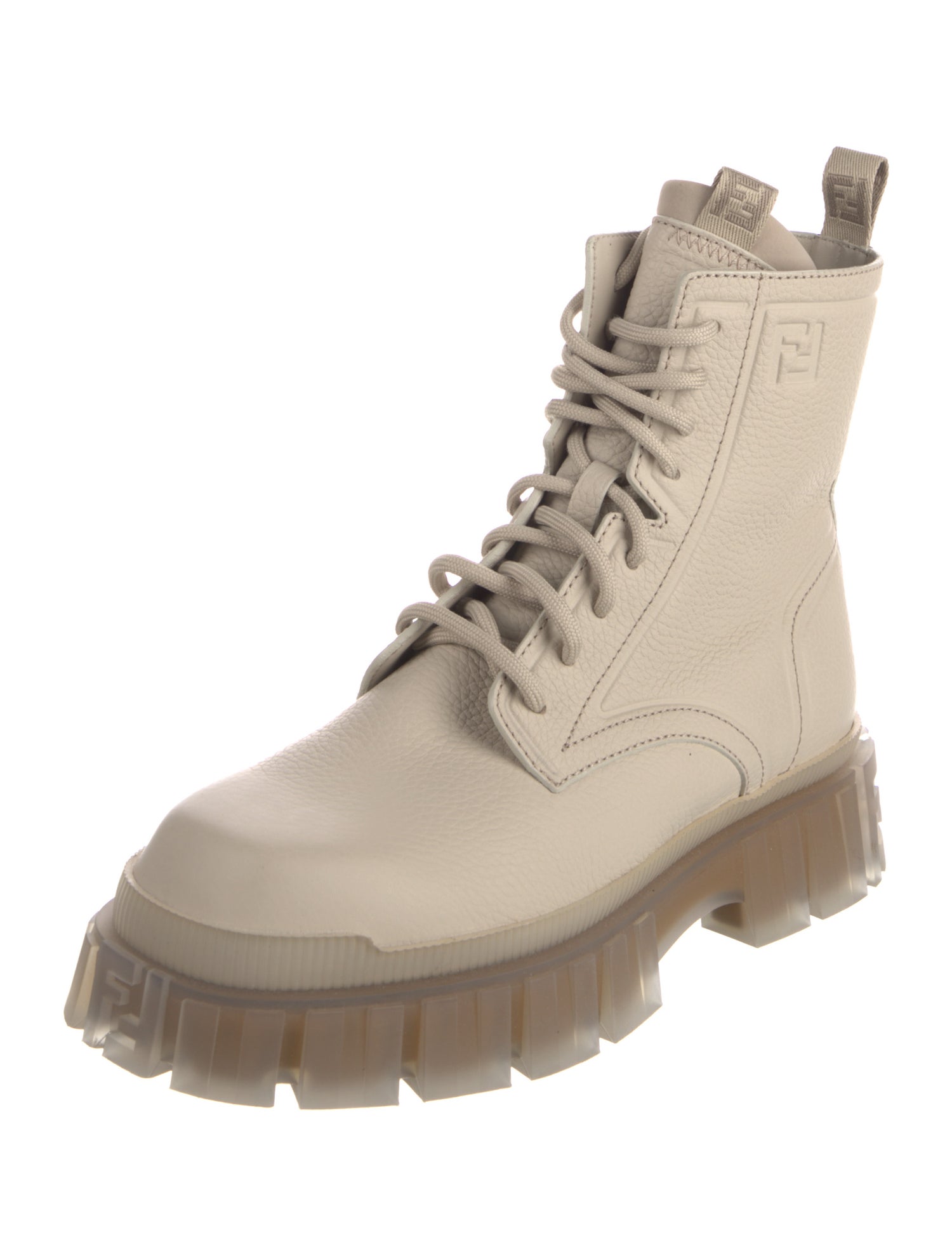 Fendi Leather Combat Boots