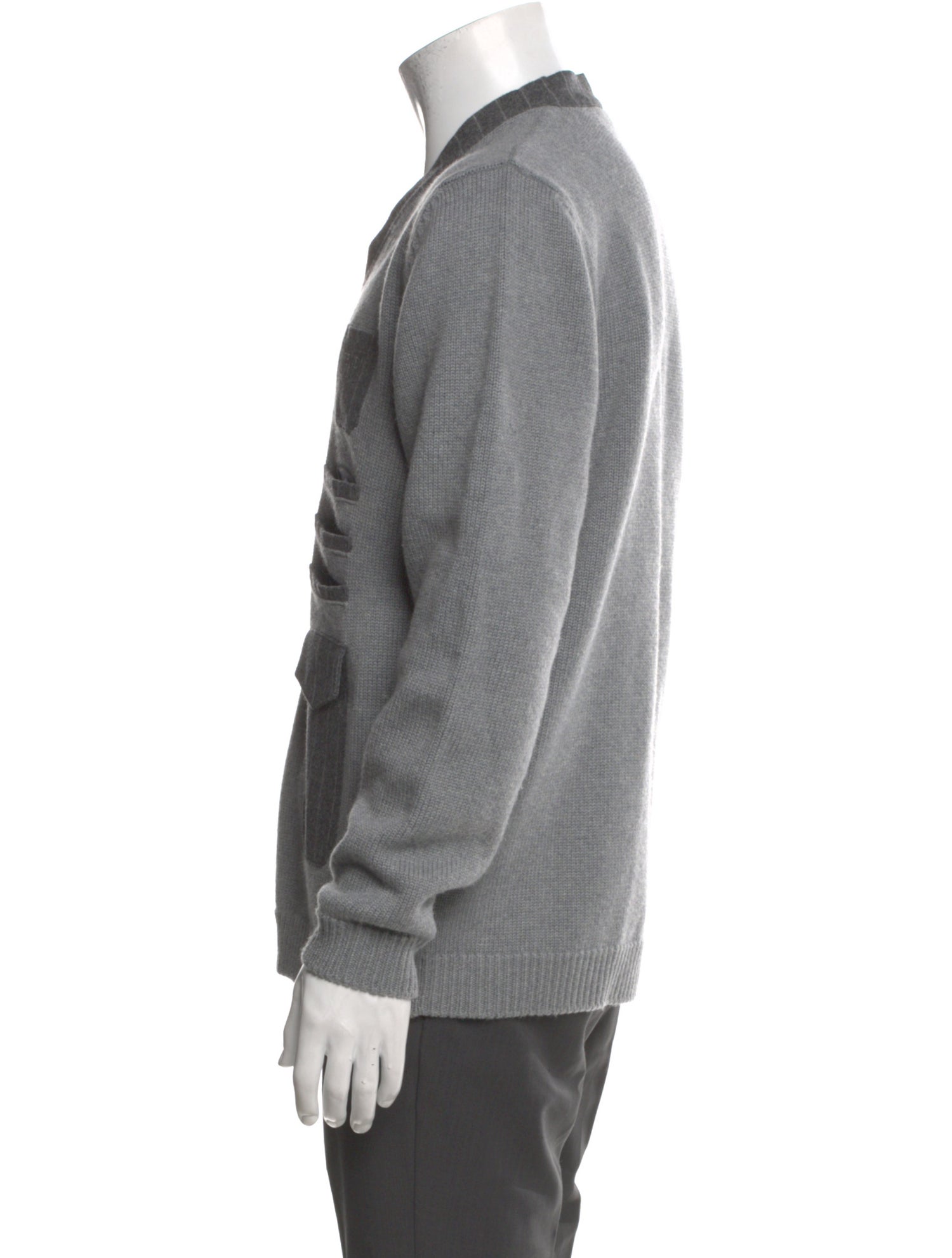 Fendi Virgin Wool V-Neck Pullover