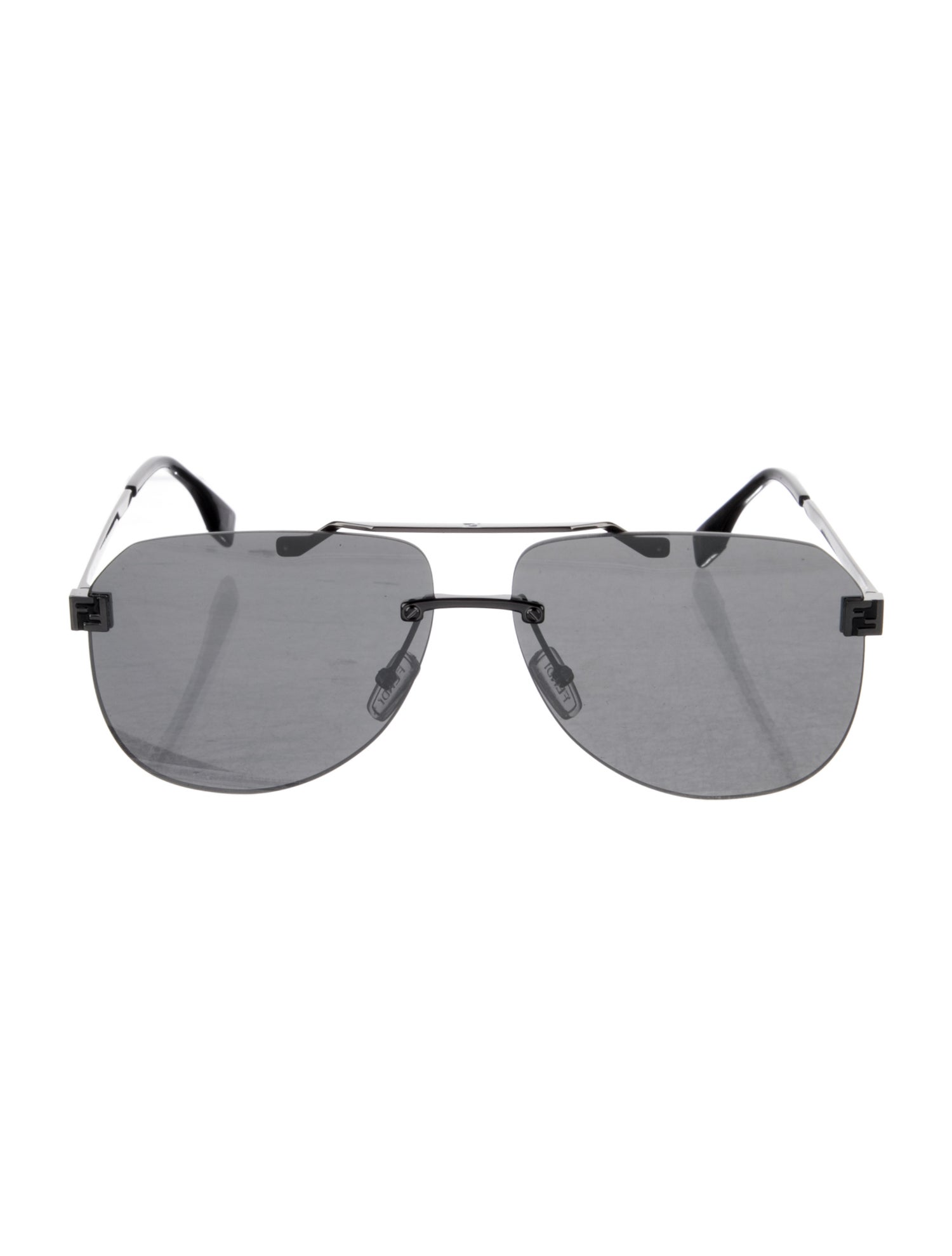Fendi Zucchino FF Logo Aviator Sunglasses