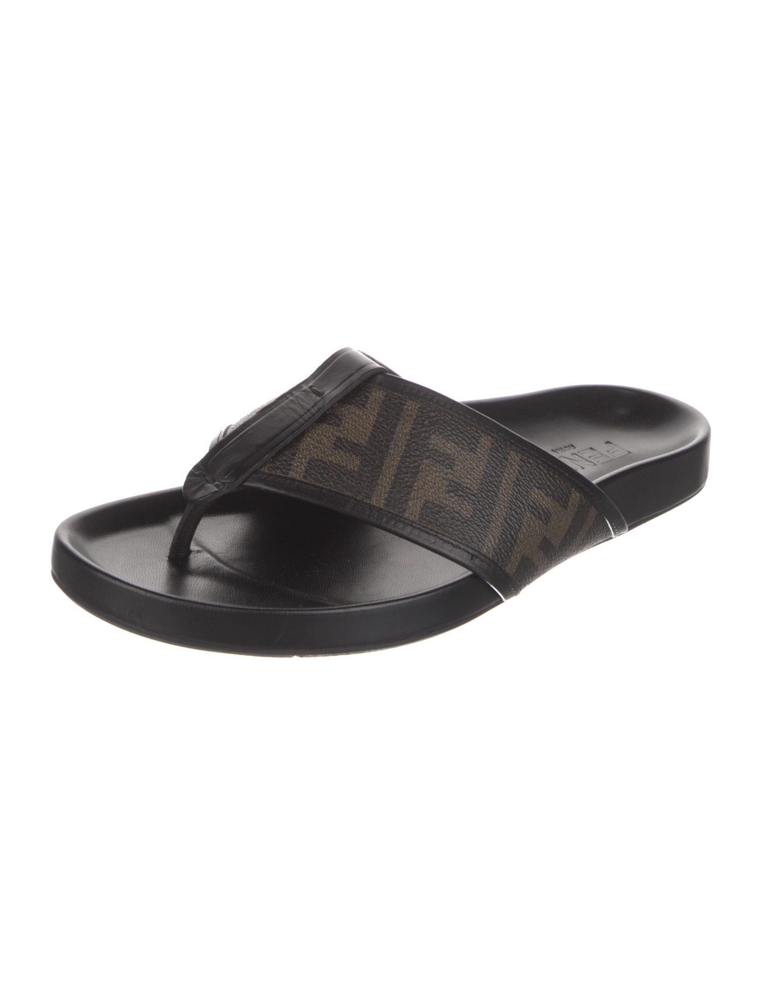 Fendi Leather Slides