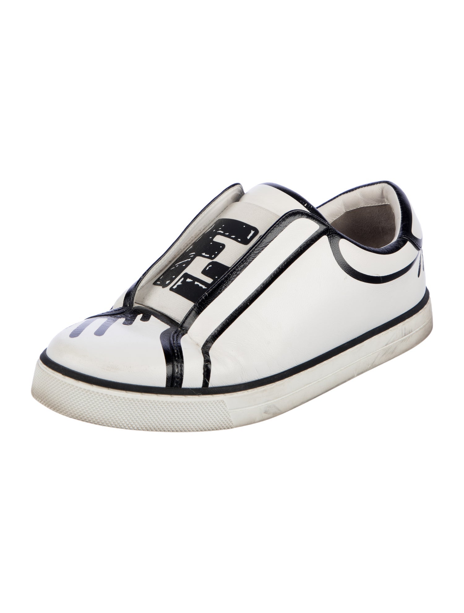 Fendi Zucca FF Logo Leather Sneakers