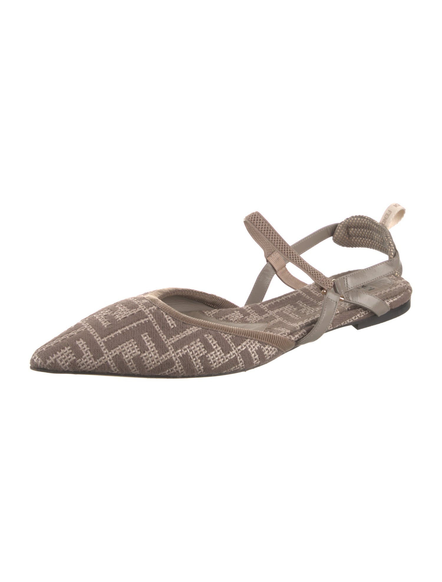 Fendi Printed Slingback Flats