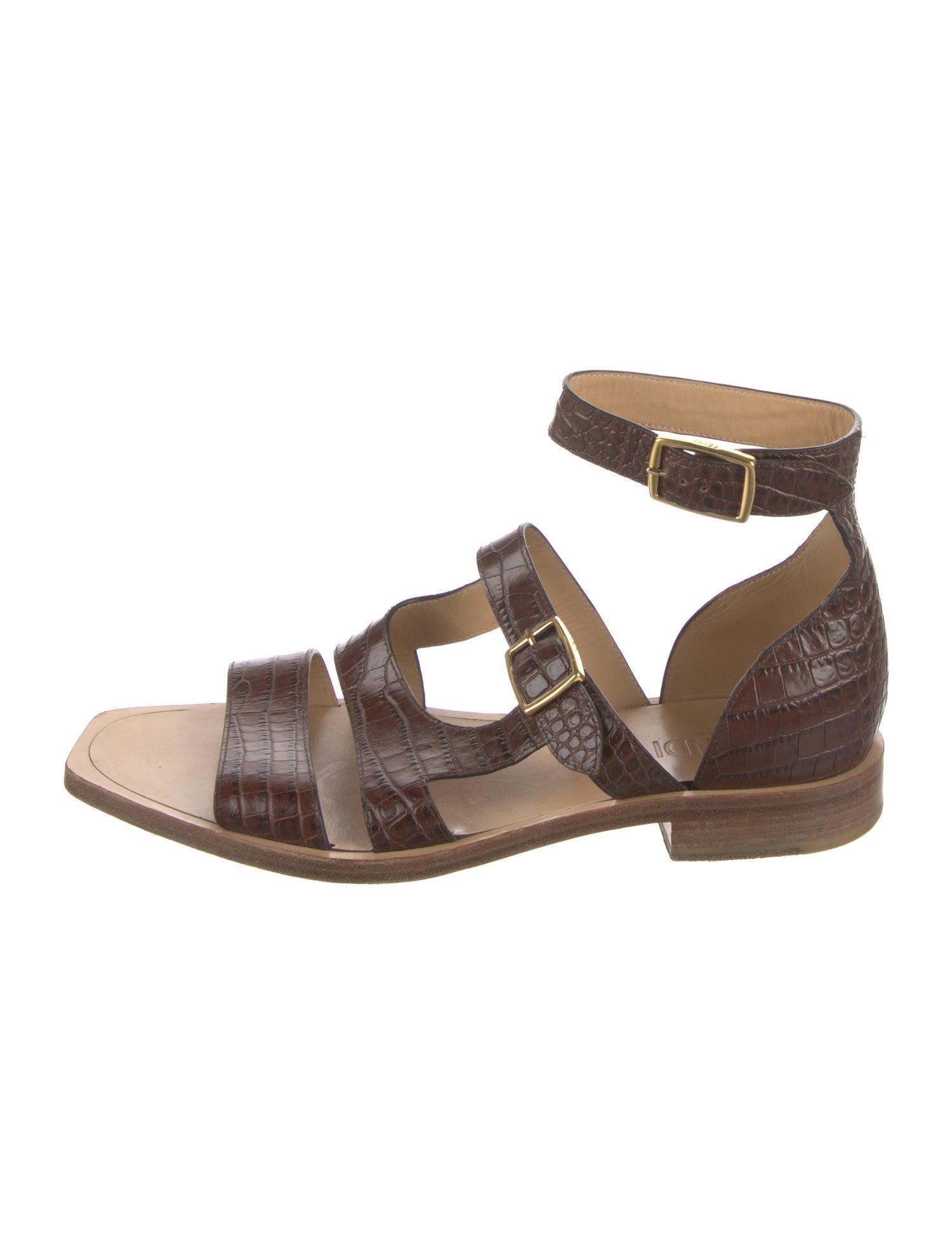 Fendi Leather Gladiator Sandals