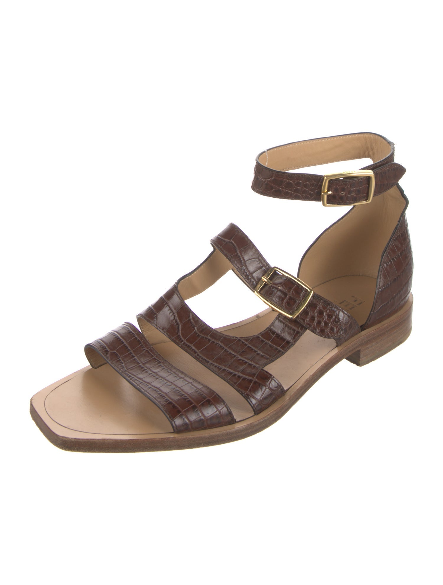 Fendi Leather Gladiator Sandals