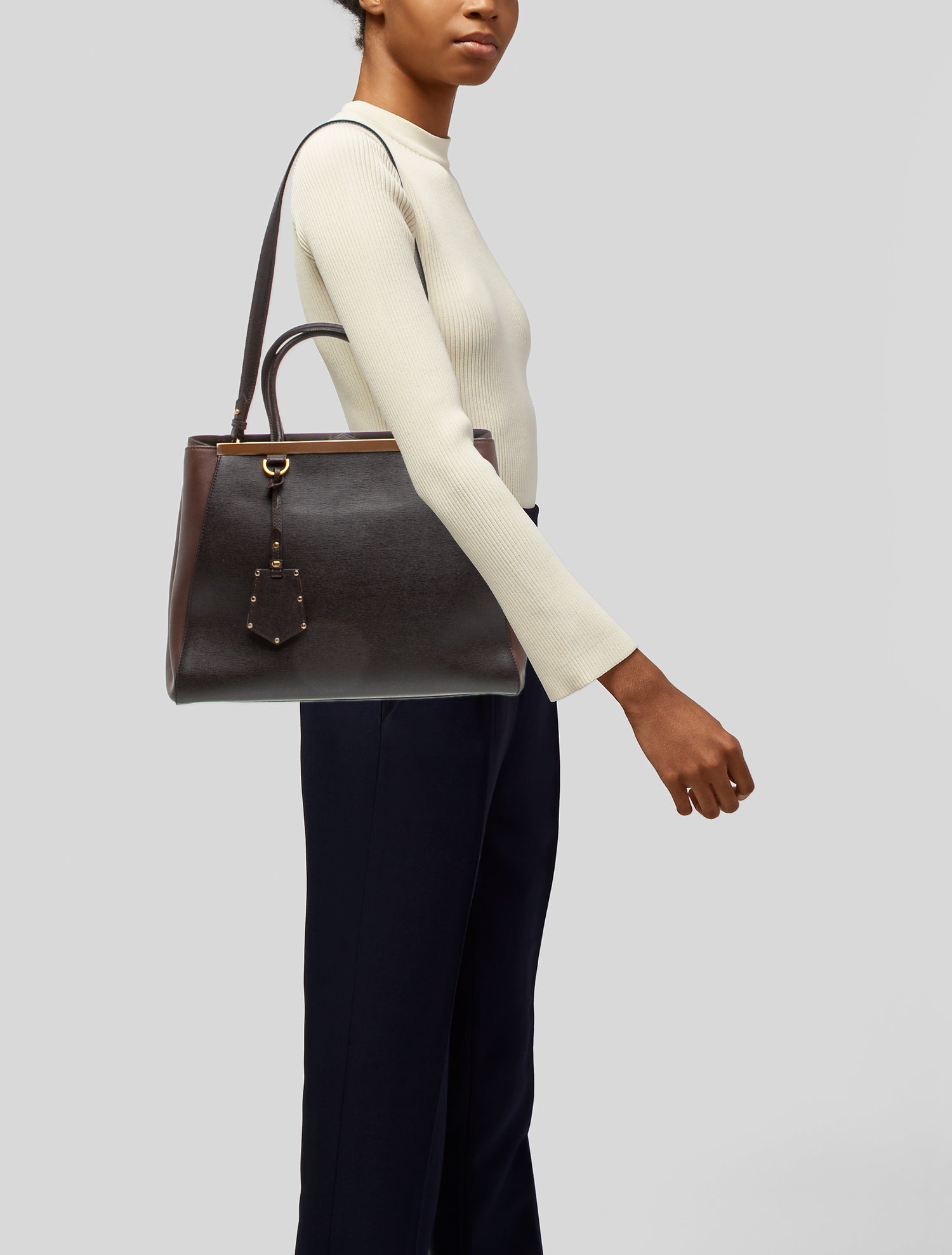 Fendi Saffiano Leather 2Jours Large