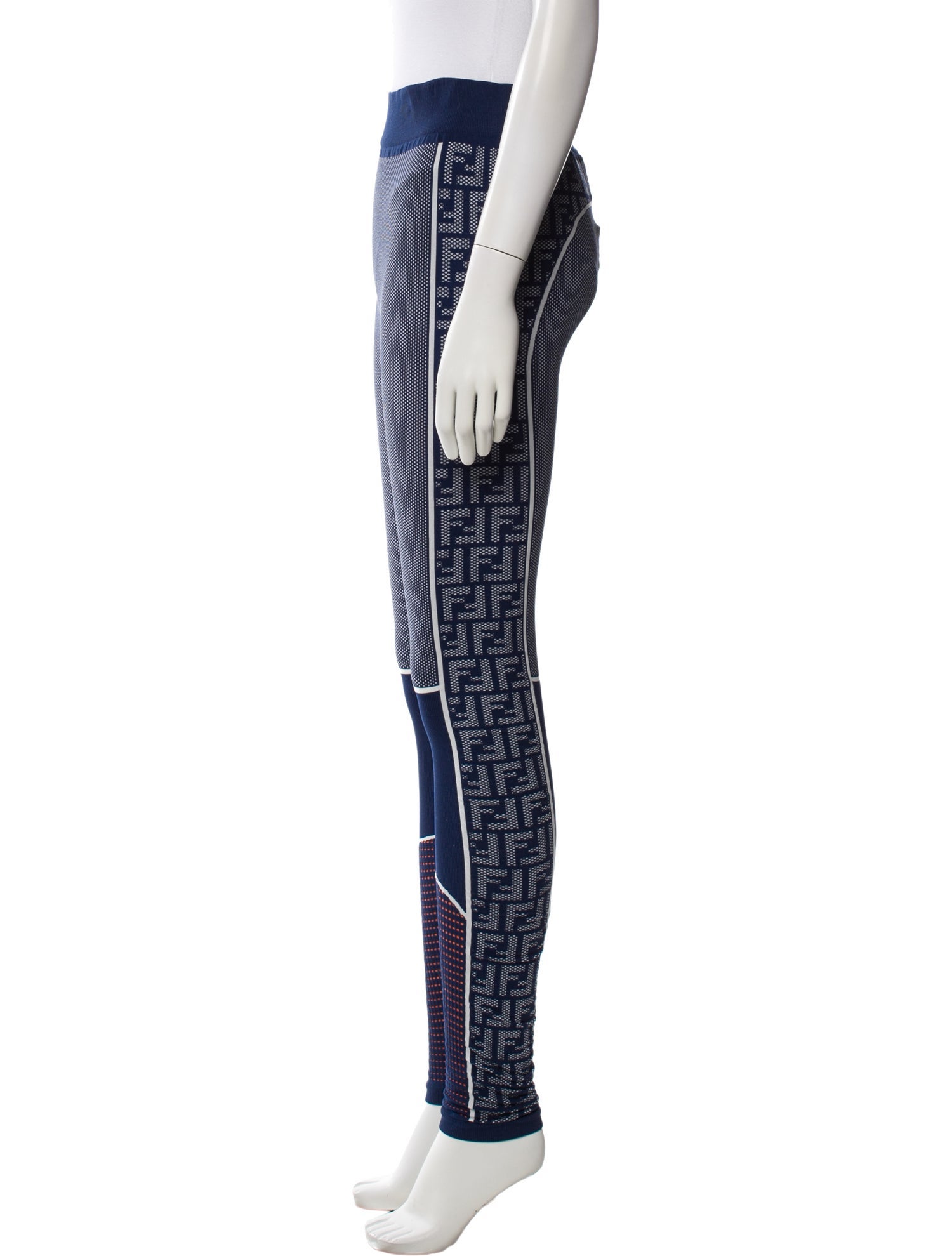 Fendi Nylon Colorblock Pattern Sweatpants