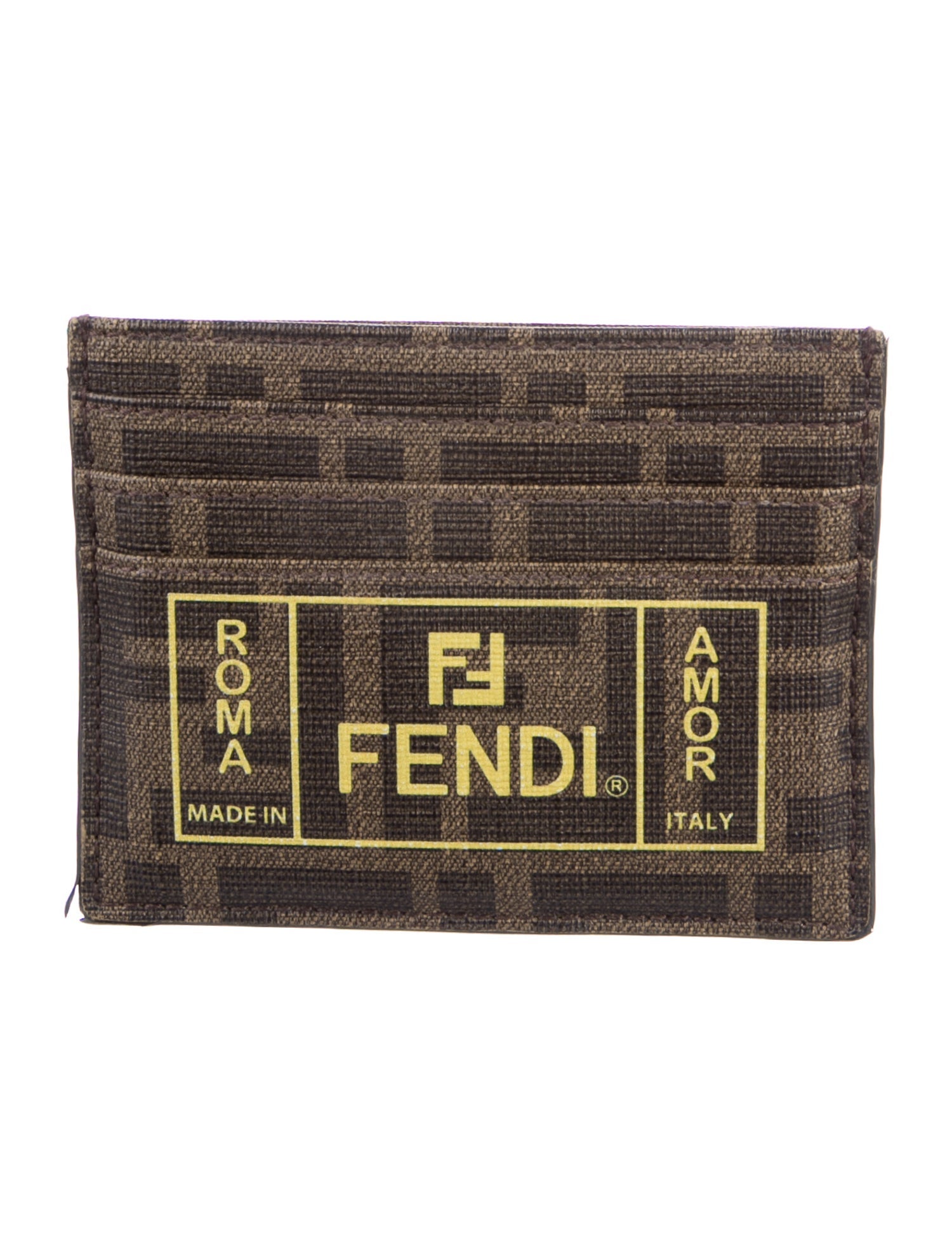 Fendi 2019 Zucca FF Logo Card Holder