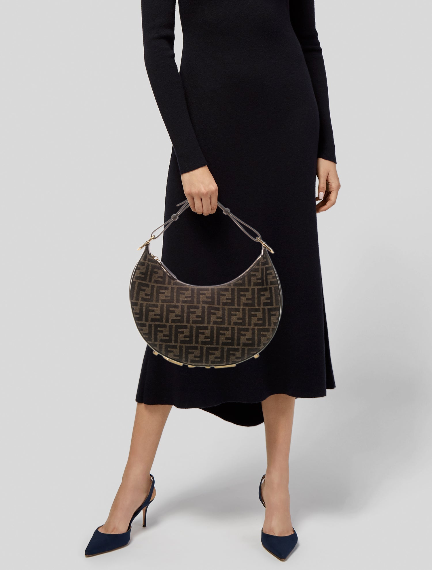 Fendi Zucca FF Small Fendigraphy Shoulder Bag Small