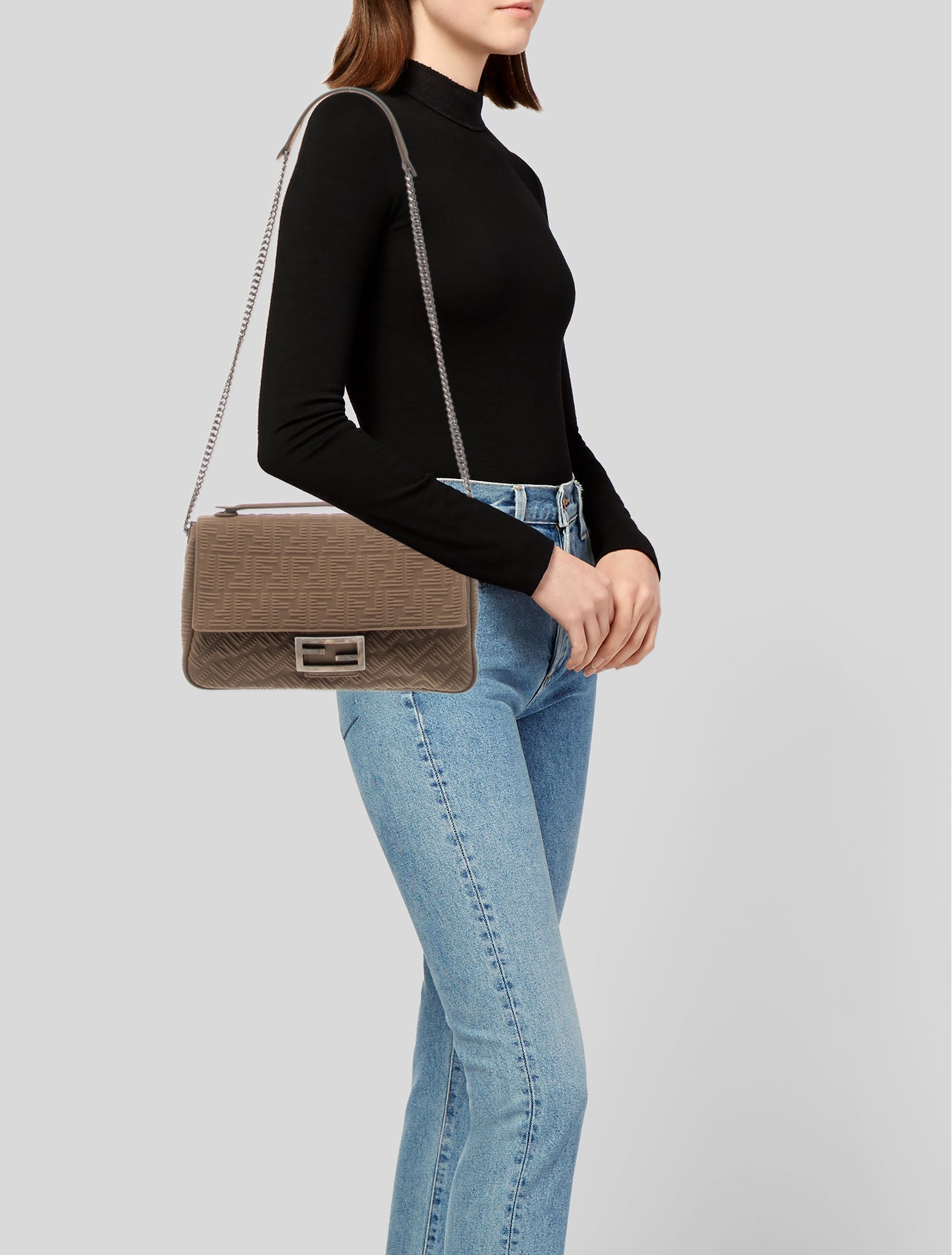 Fendi x Skims Zucca FF Fendi Baguette - Neutrals Shoulder Bags