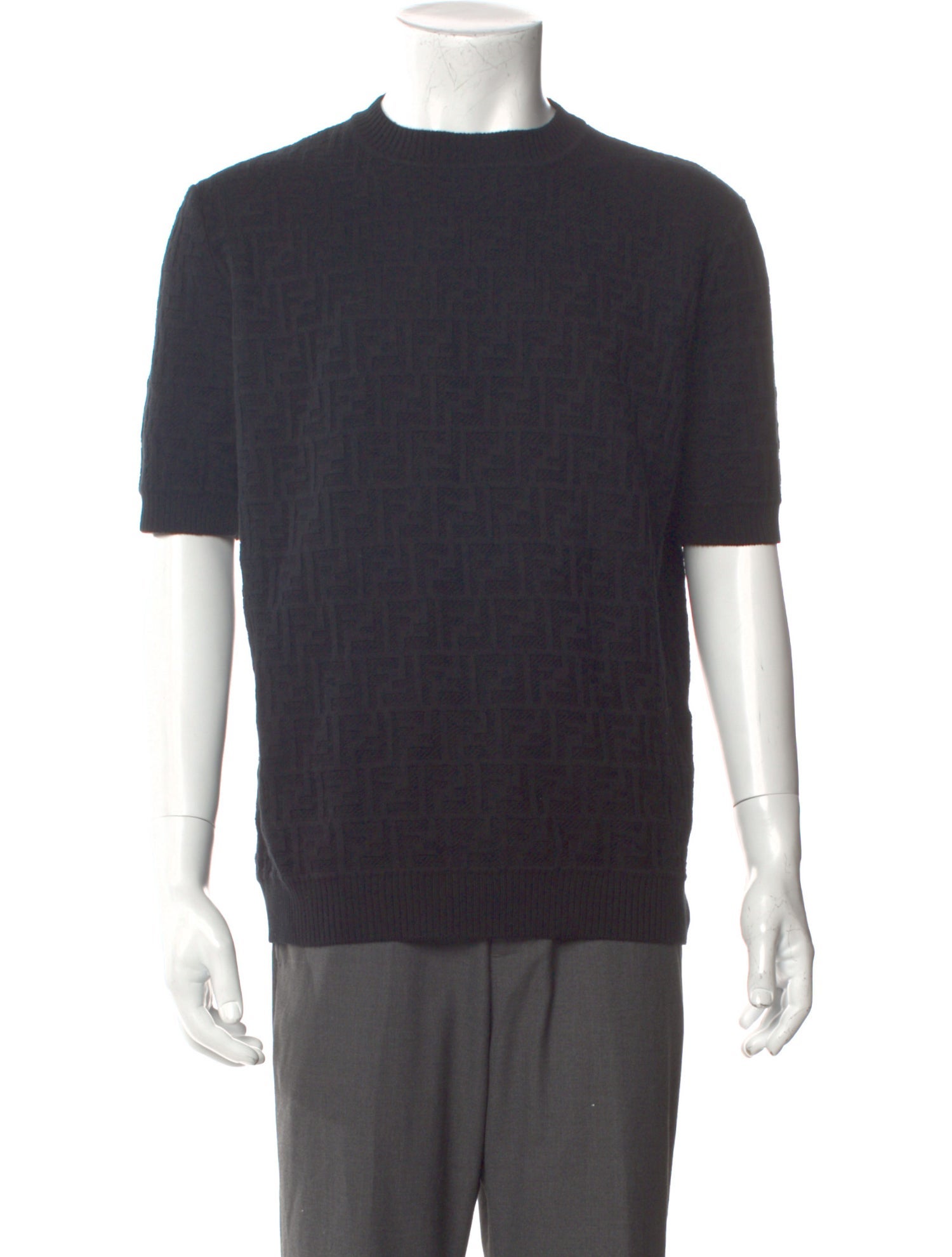 Fendi Zucca FF Logo Crew Neck Pullover